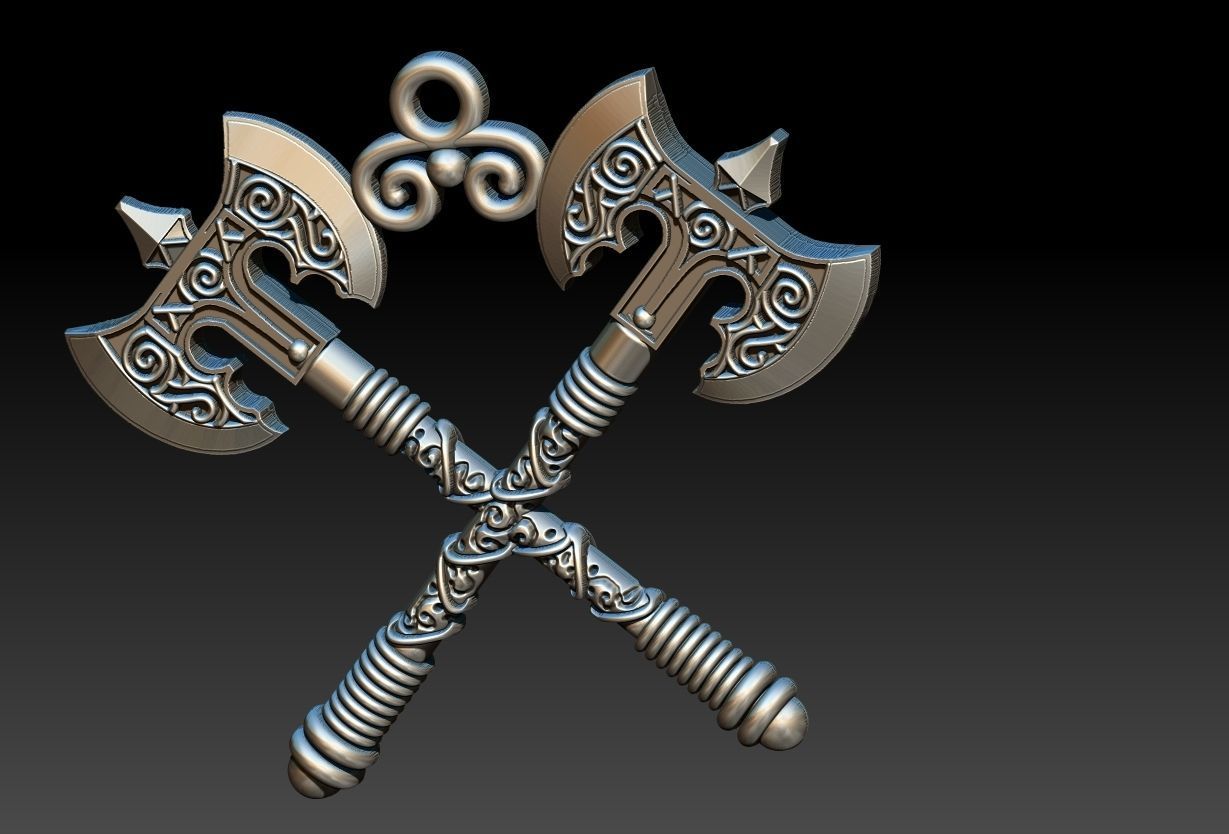 Xango Axe Machado 3D print model 3D print model_15