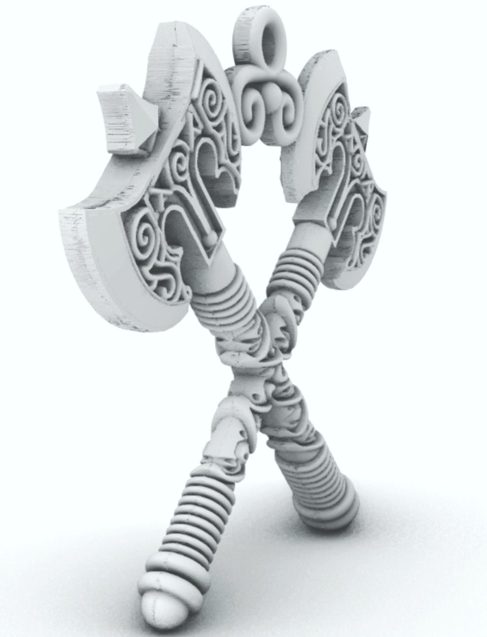 Xango Axe Machado 3D print model 3D print model_21