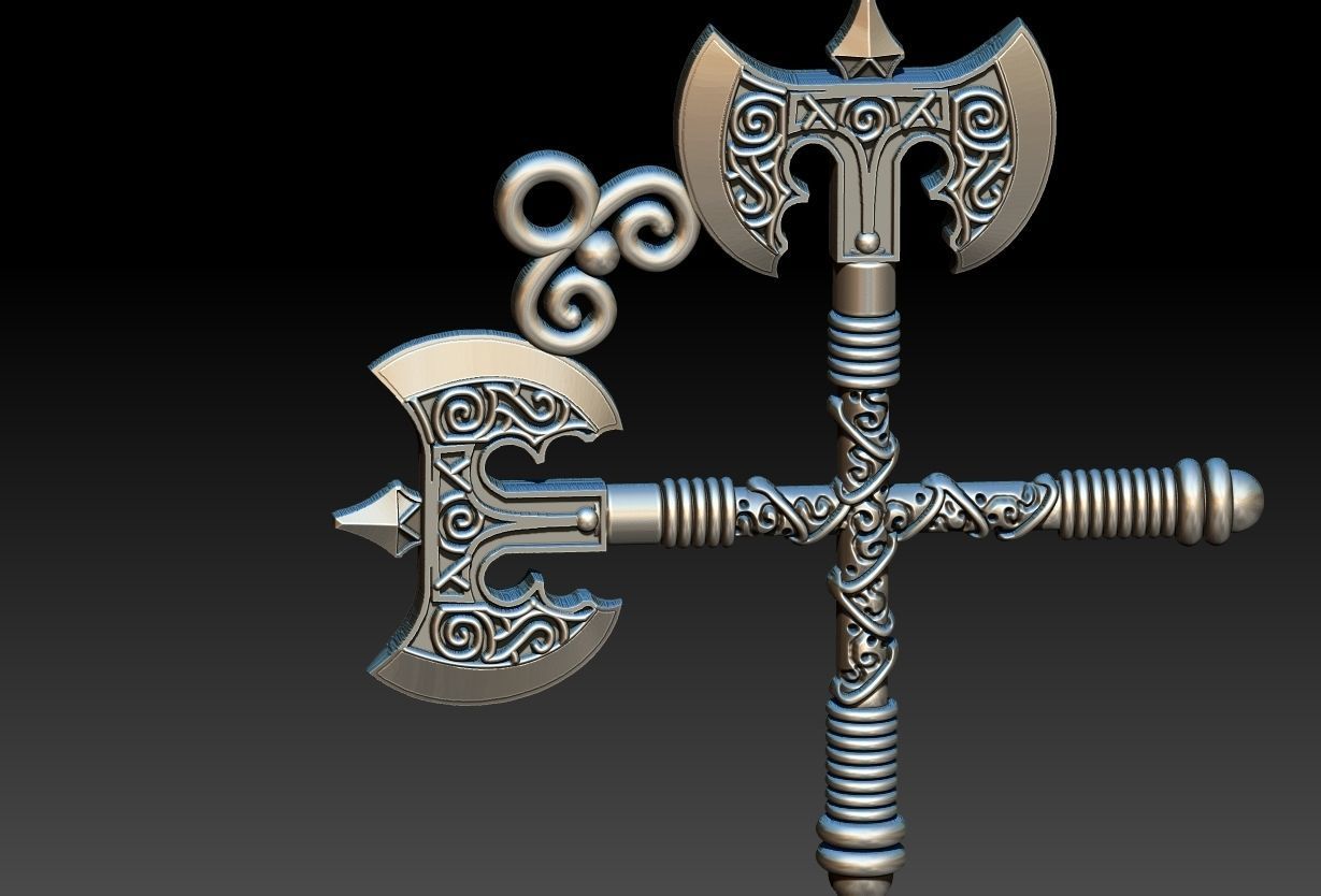 Xango Axe Machado 3D print model 3D print model_9