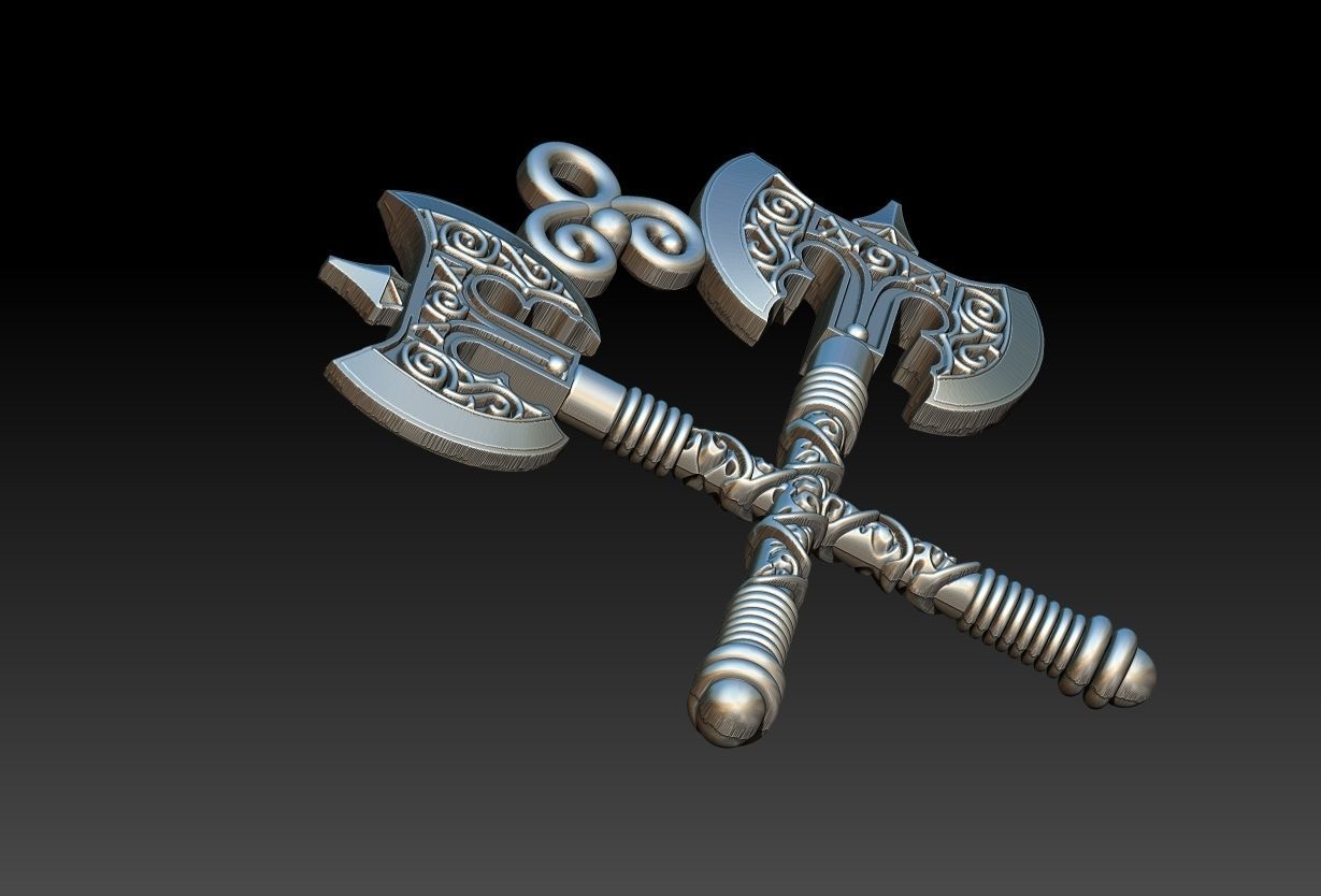 Xango Axe Machado 3D print model 3D print model_7