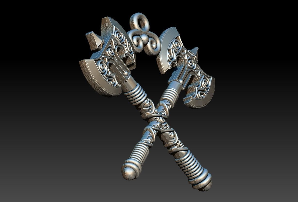 Xango Axe Machado 3D print model 3D print model_11