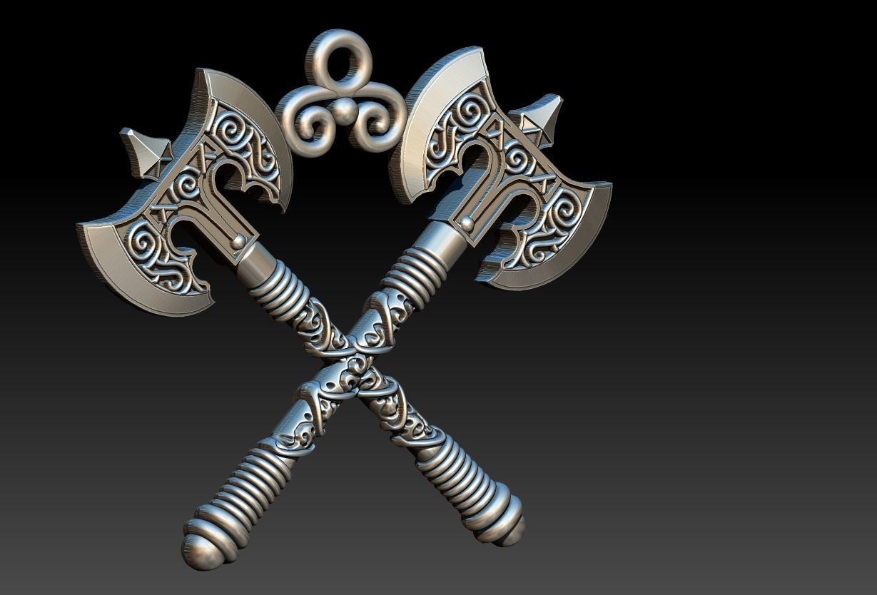 Xango Axe Machado 3D print model 3D print model_16