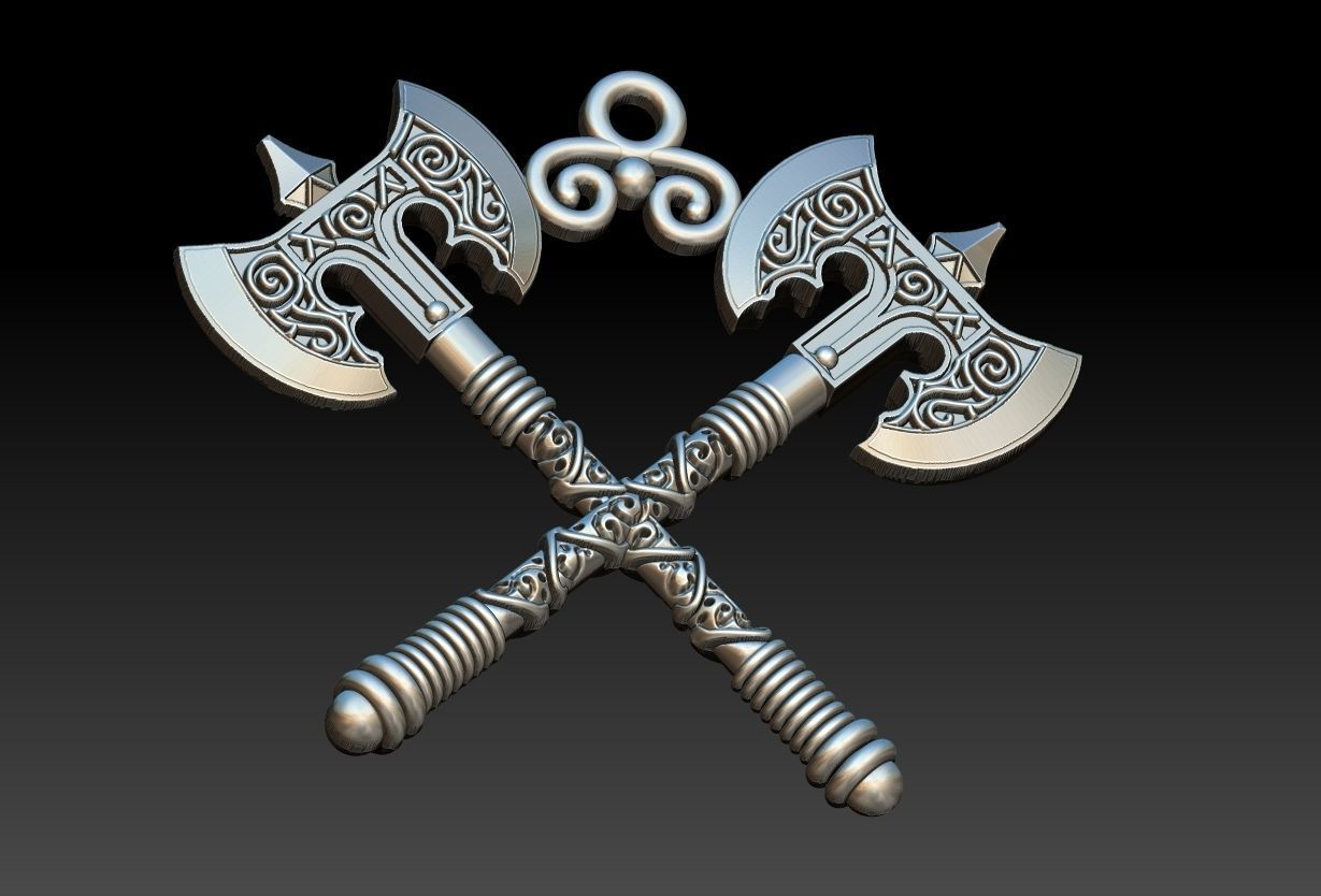 Xango Axe Machado 3D print model 3D print model_17