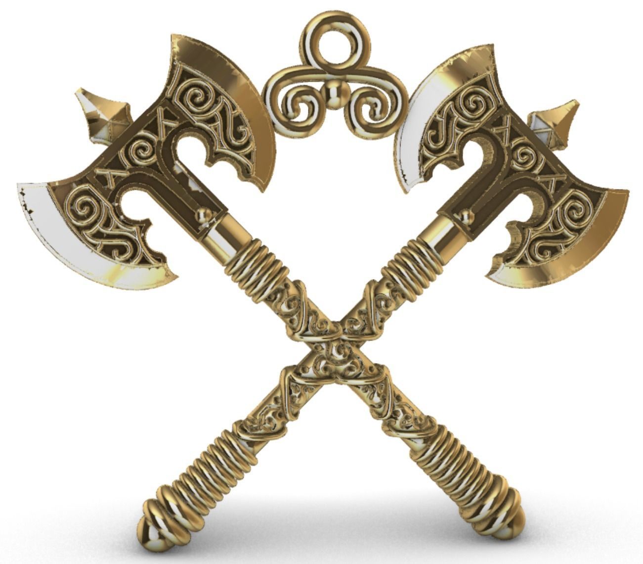 Xango Axe Machado 3D print model 3D print model_18