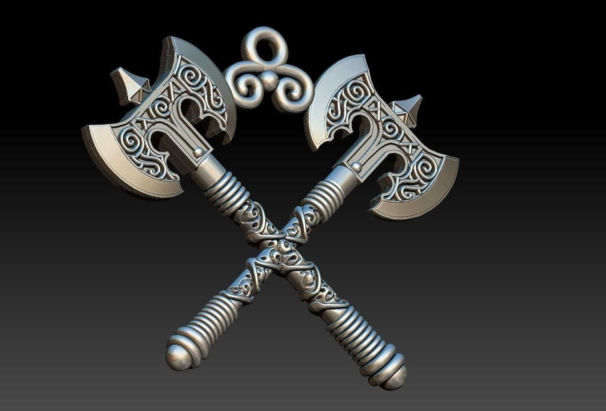 Xango Axe Machado 3D print model 3D print model_10