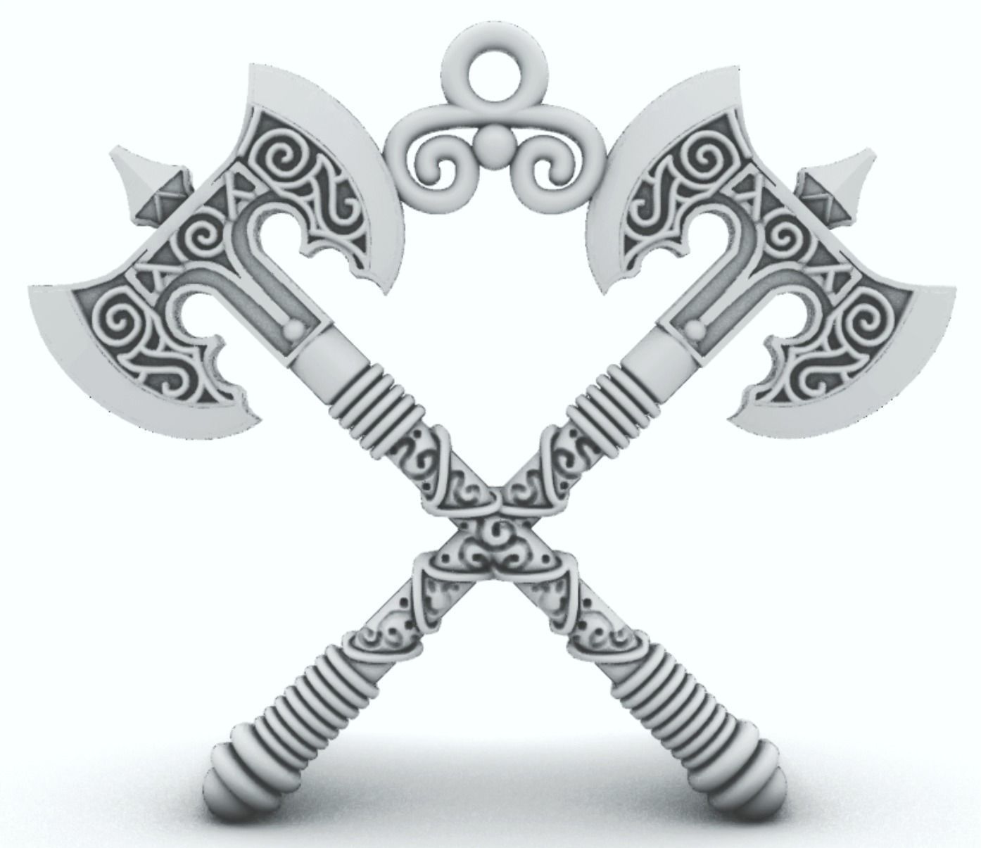 Xango Axe Machado 3D print model 3D print model_19