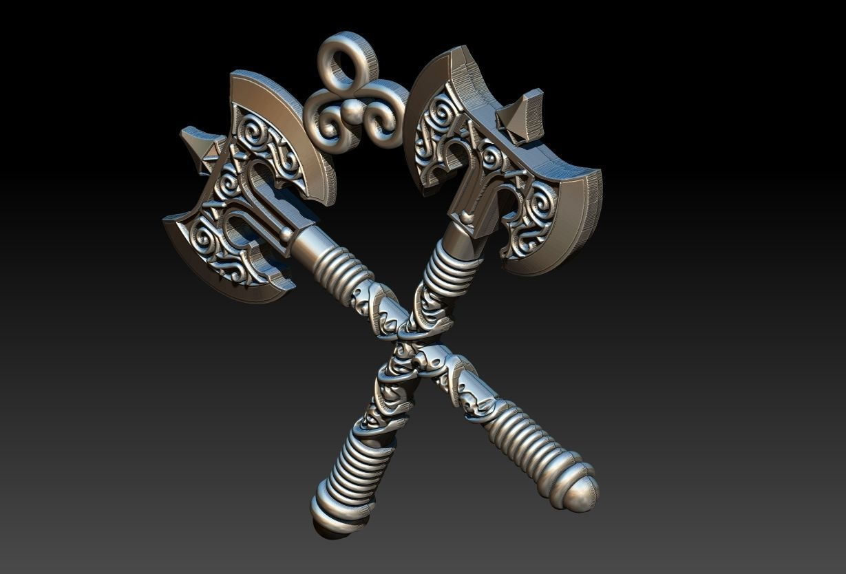 Xango Axe Machado 3D print model 3D print model_14