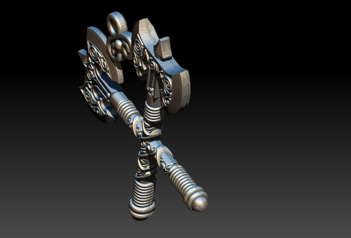 Xango Axe Machado 3D print model 3D print model_13