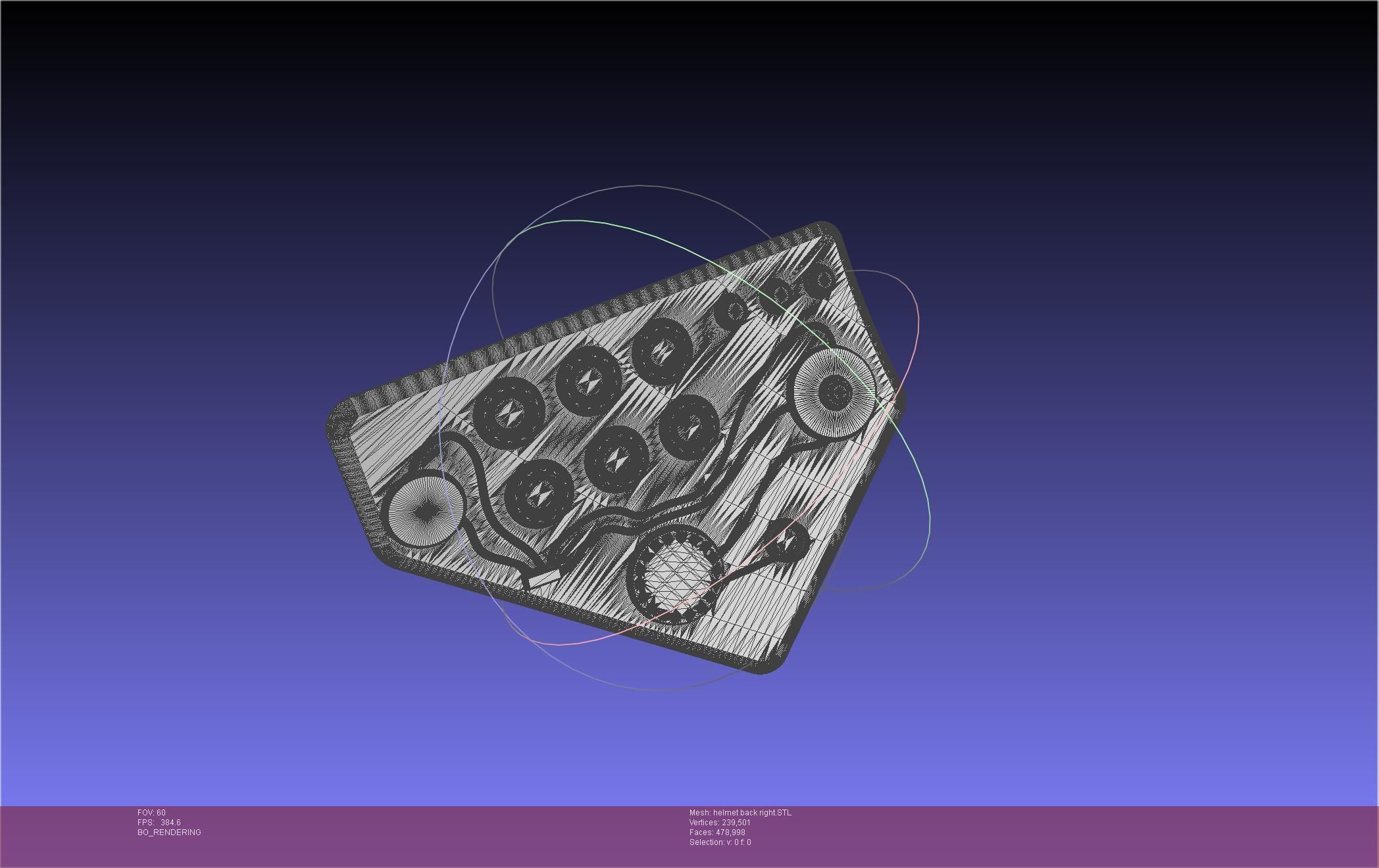 ALIEN Spacesuit Helmet Back Insert 3D print model_86