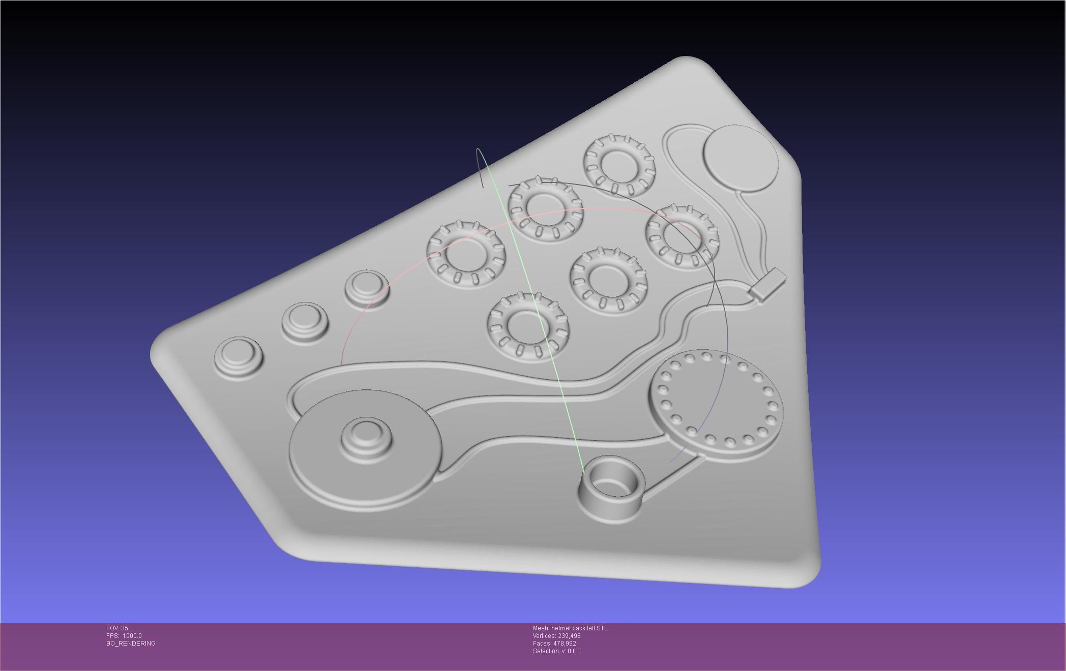 ALIEN Spacesuit Helmet Back Insert 3D print model_60