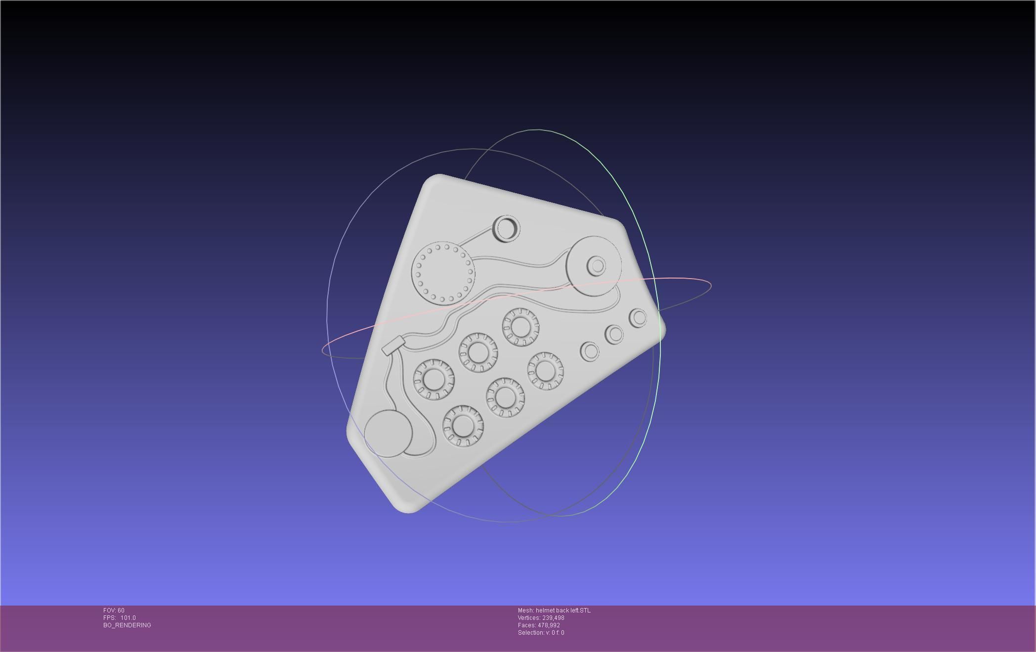 ALIEN Spacesuit Helmet Back Insert 3D print model_31