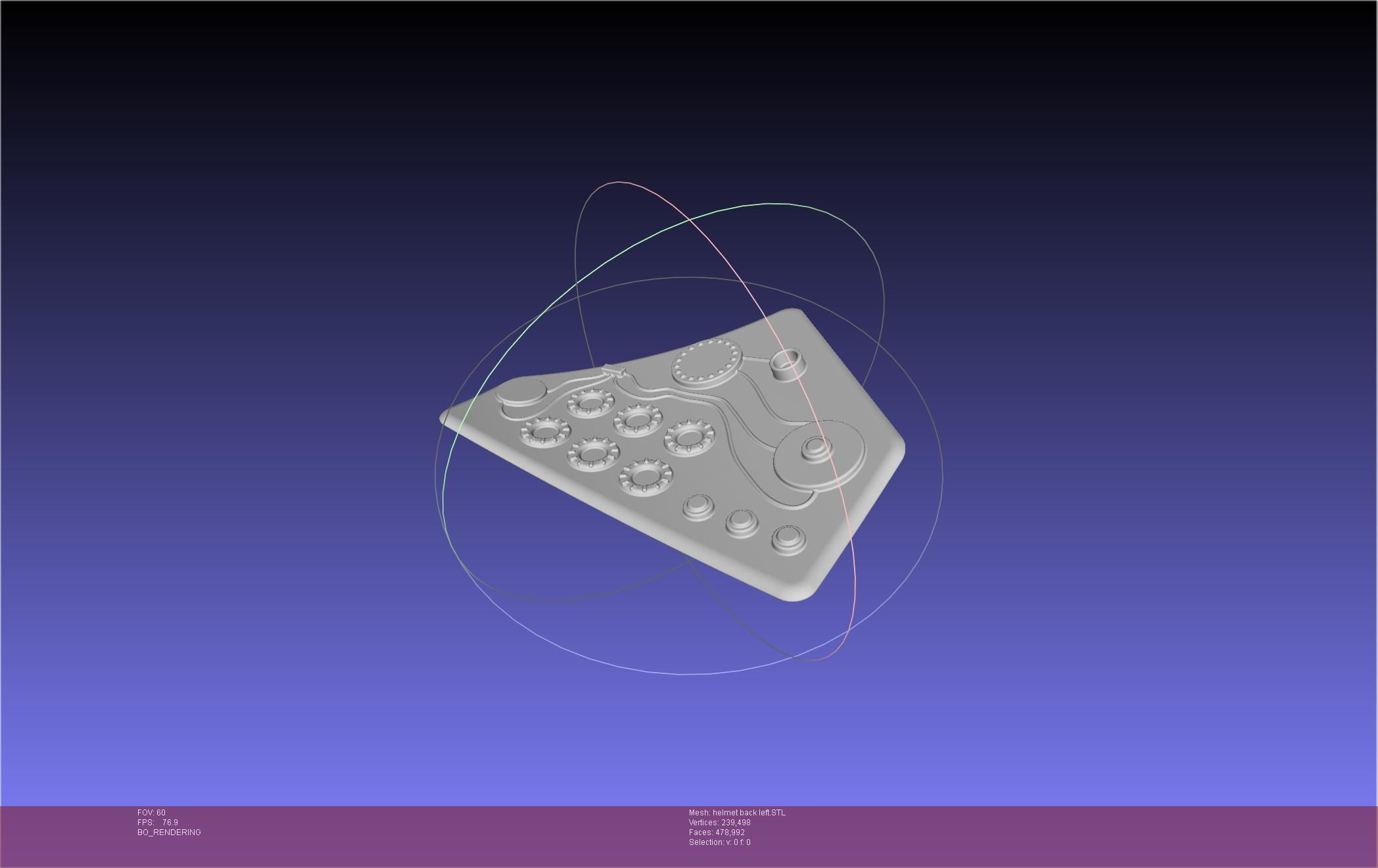 ALIEN Spacesuit Helmet Back Insert 3D print model_2