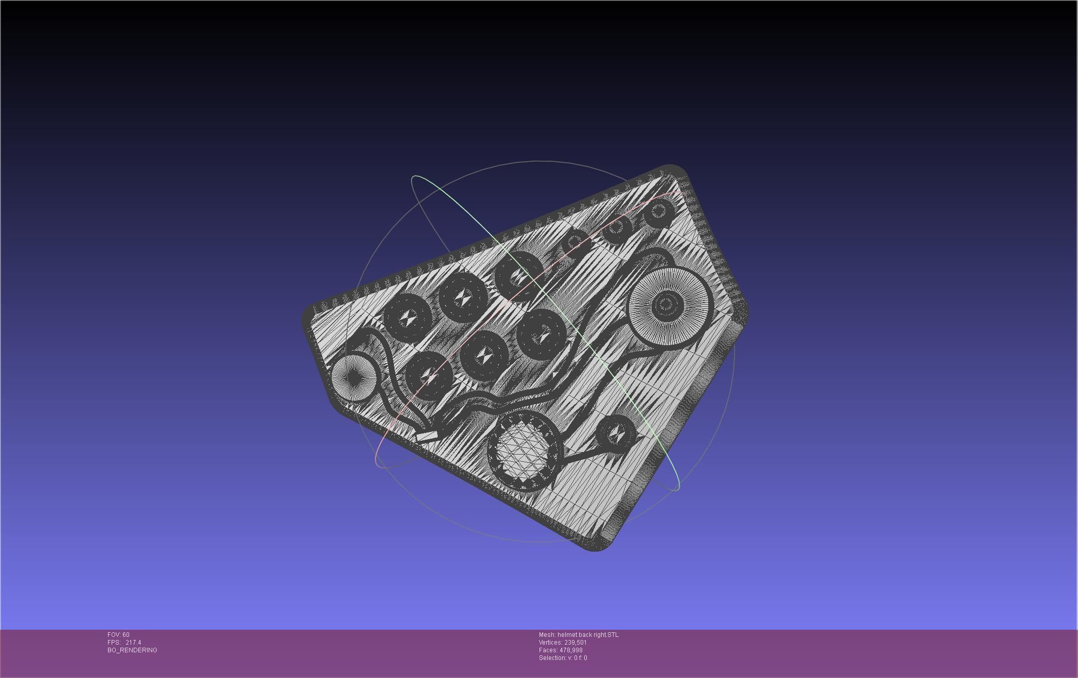 ALIEN Spacesuit Helmet Back Insert 3D print model_75