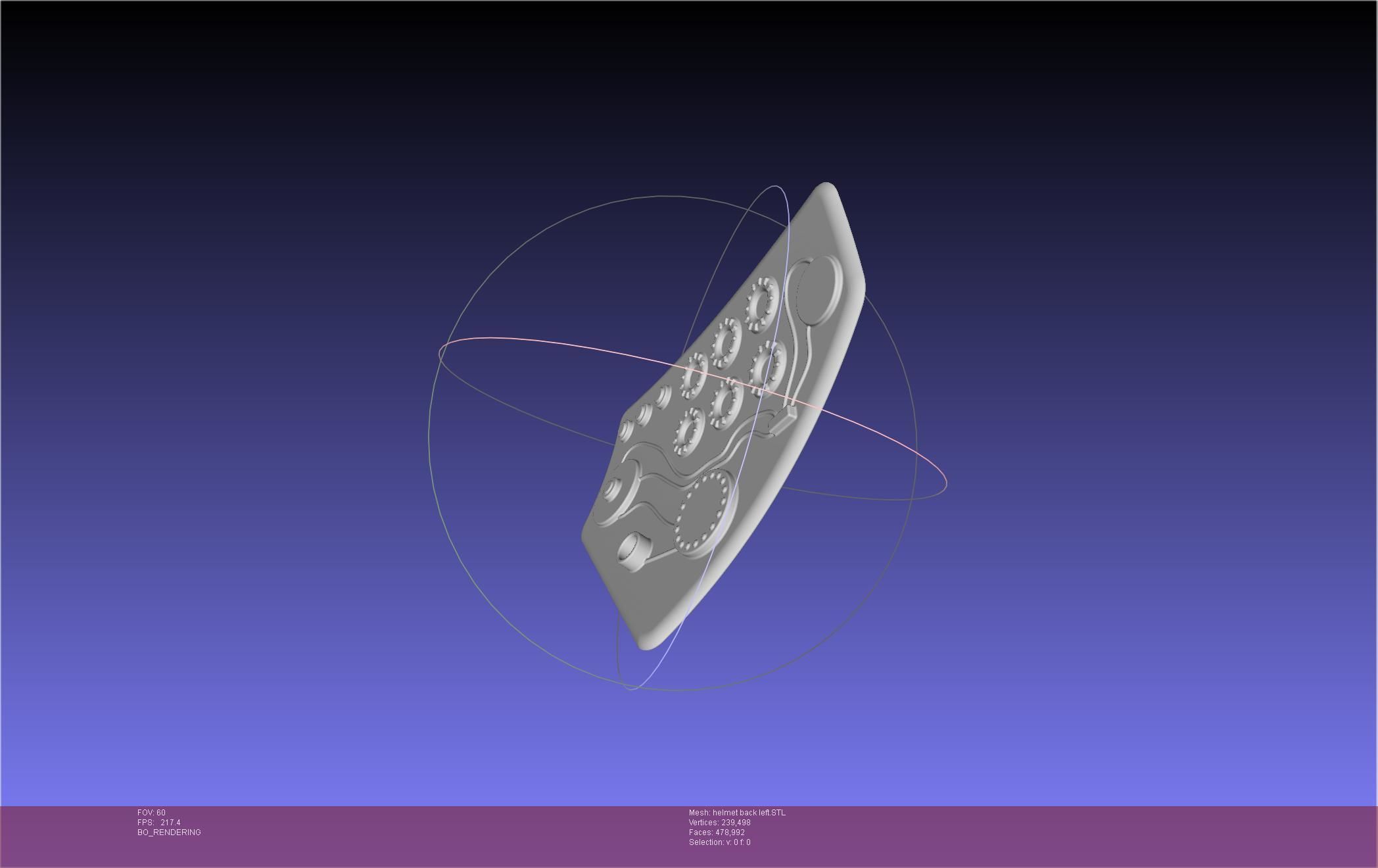 ALIEN Spacesuit Helmet Back Insert 3D print model_17