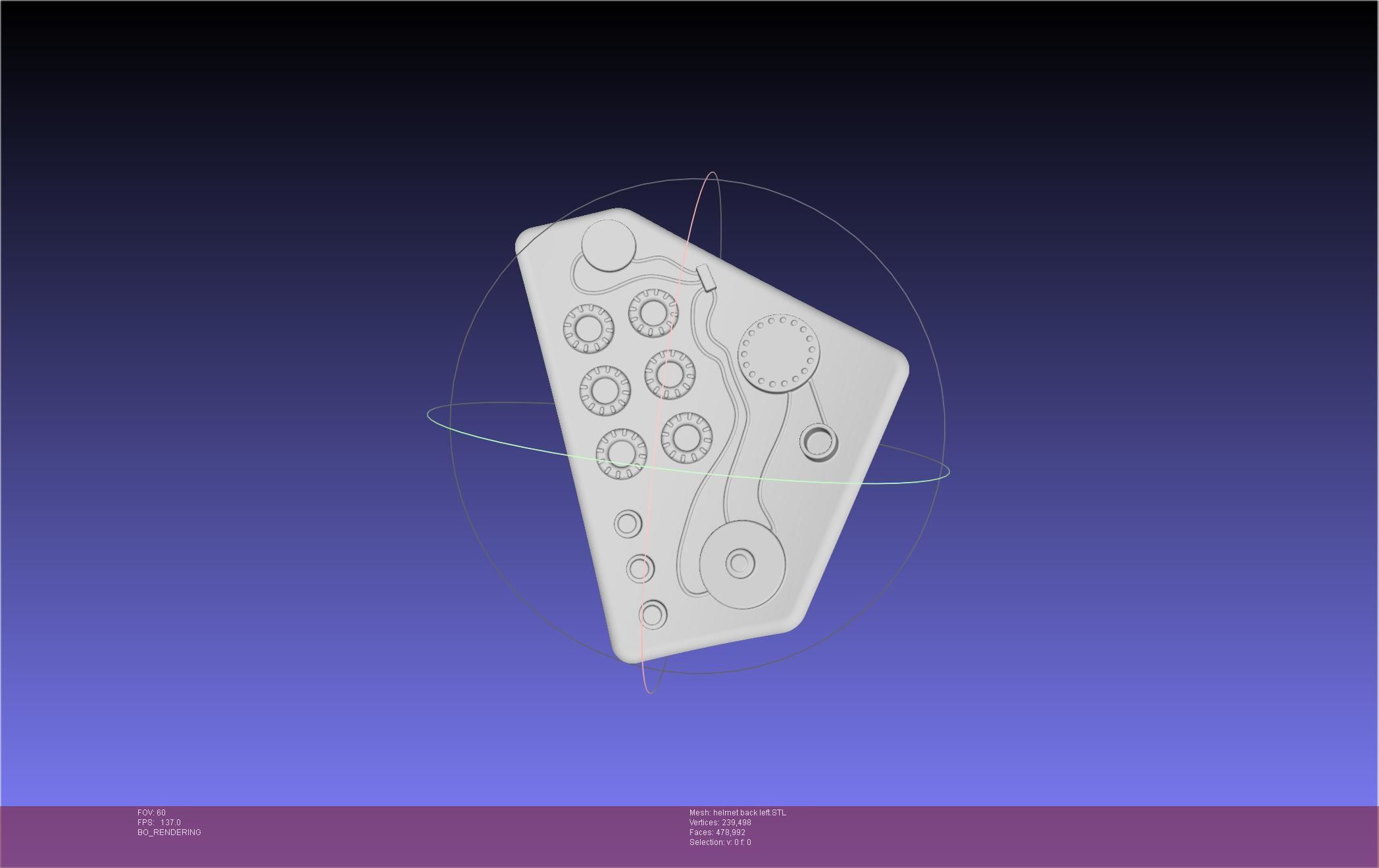 ALIEN Spacesuit Helmet Back Insert 3D print model_9