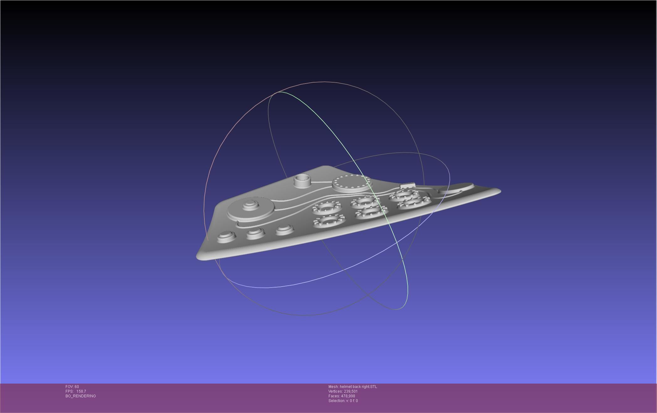 ALIEN Spacesuit Helmet Back Insert 3D print model_72