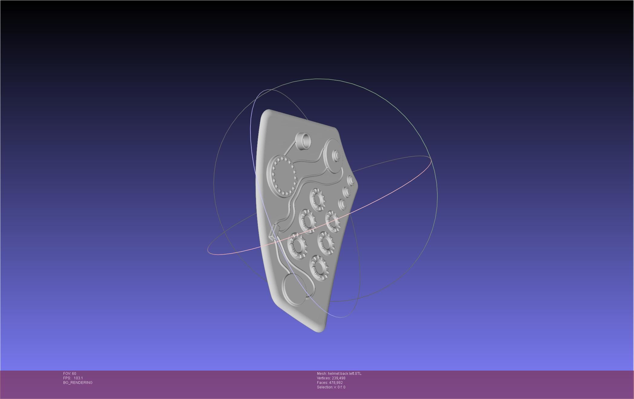 ALIEN Spacesuit Helmet Back Insert 3D print model_30