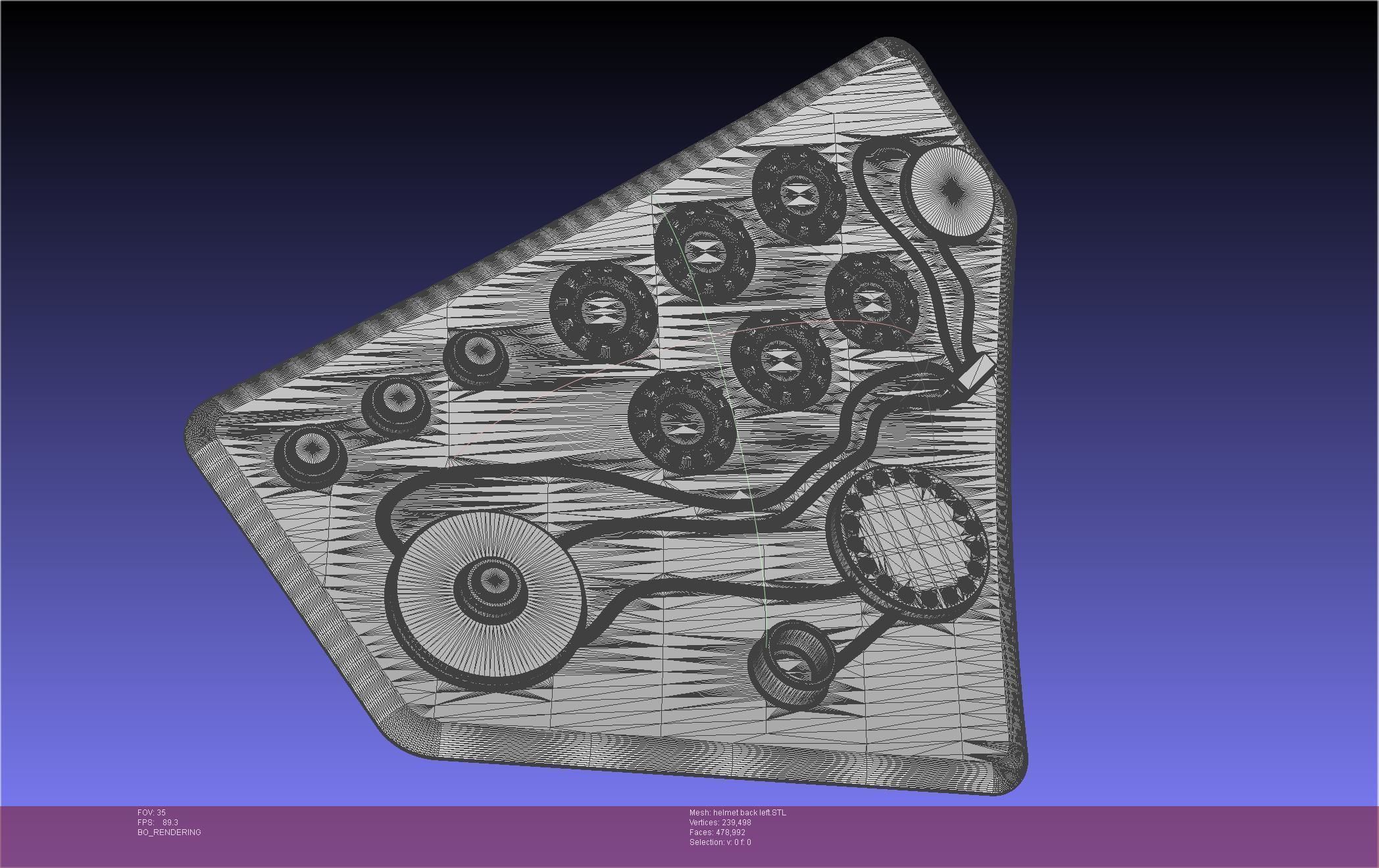 ALIEN Spacesuit Helmet Back Insert 3D print model_57