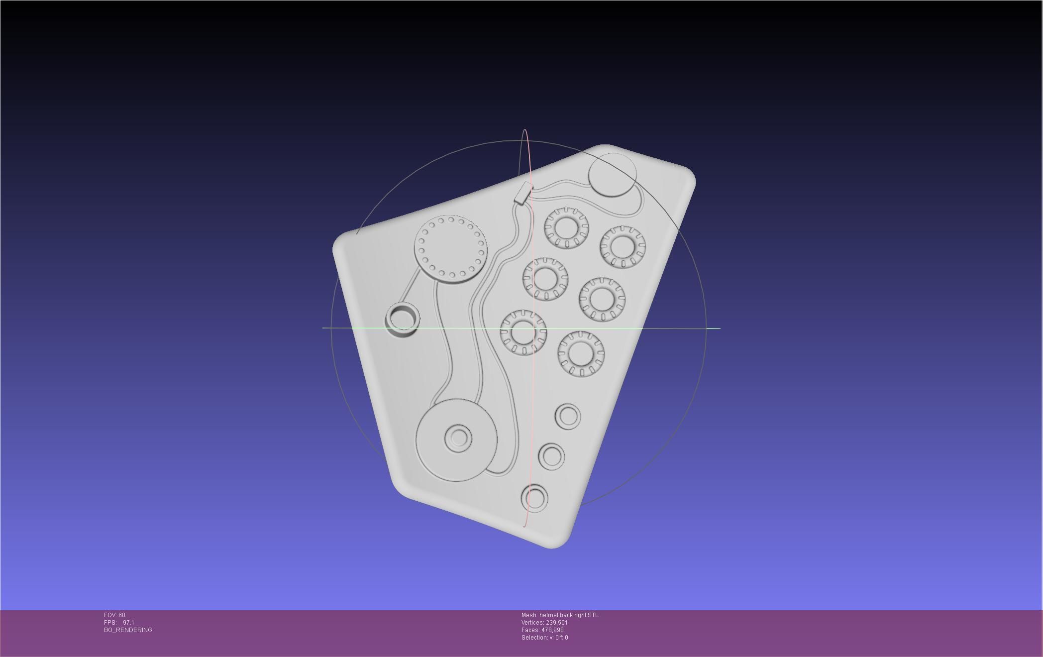 ALIEN Spacesuit Helmet Back Insert 3D print model_67