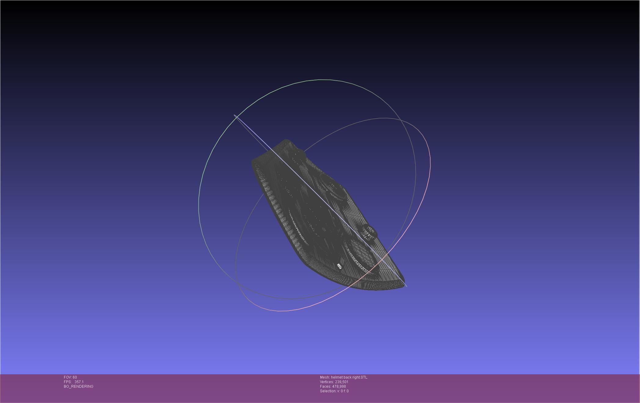 ALIEN Spacesuit Helmet Back Insert 3D print model_84