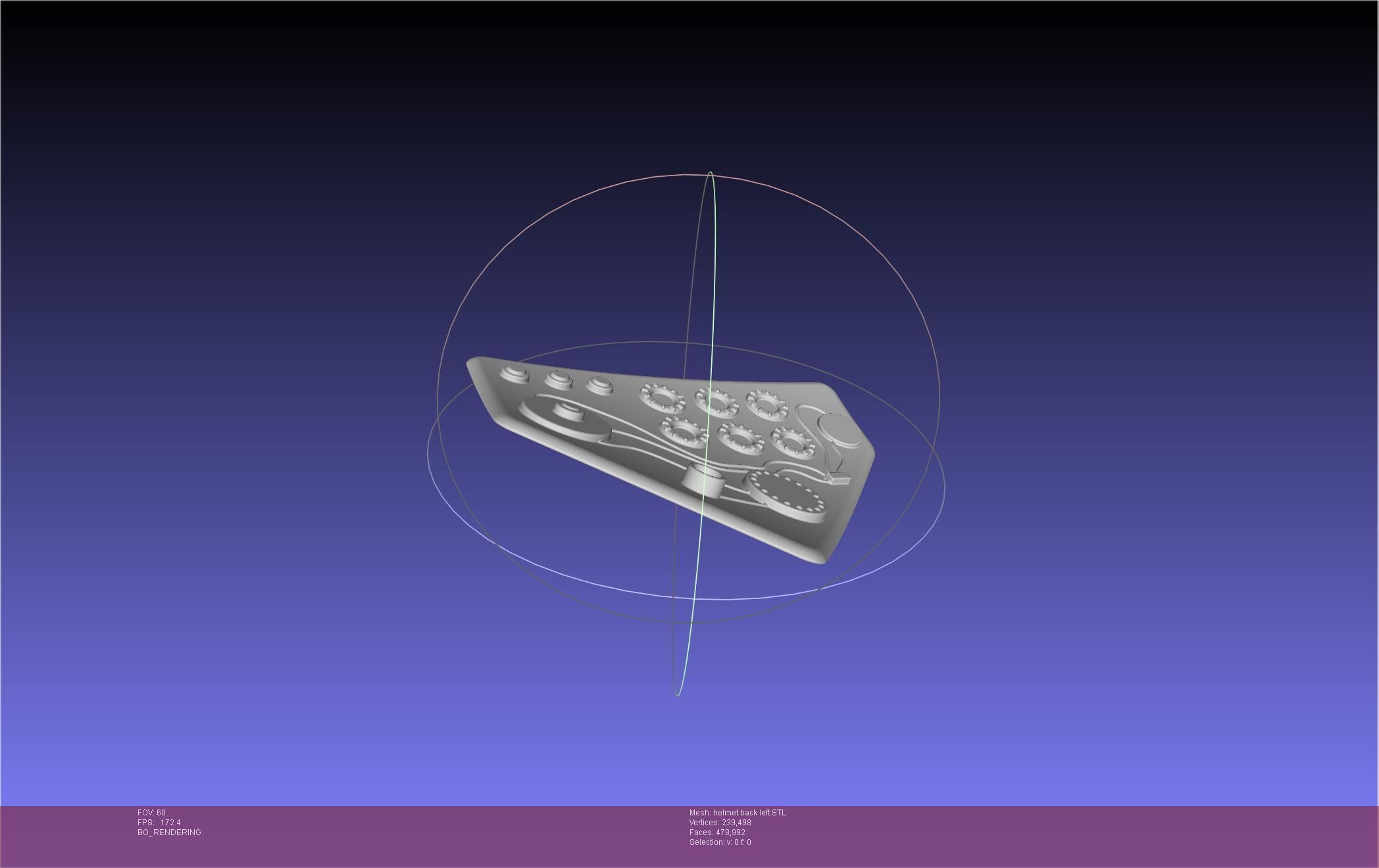 ALIEN Spacesuit Helmet Back Insert 3D print model_7