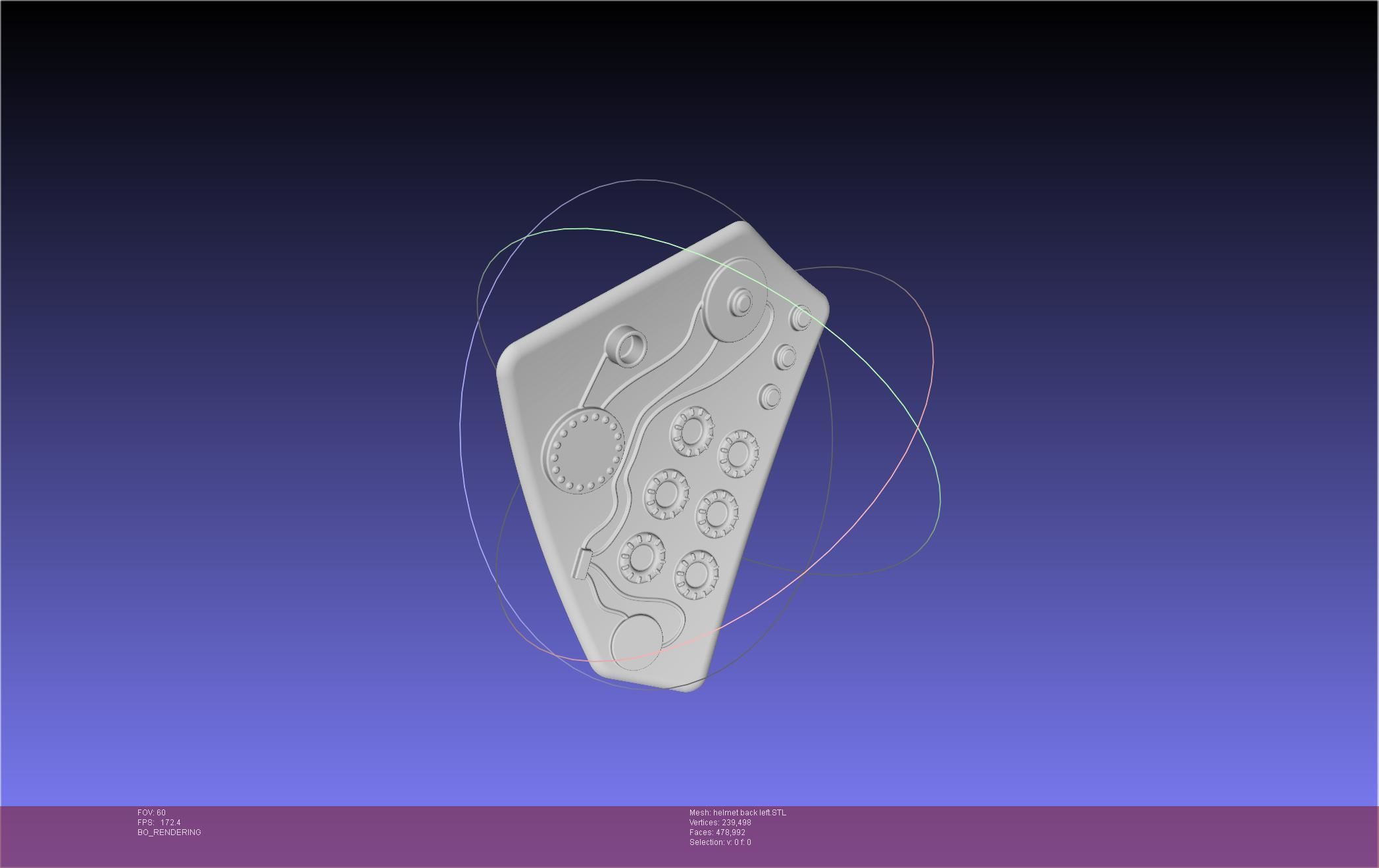 ALIEN Spacesuit Helmet Back Insert 3D print model_13