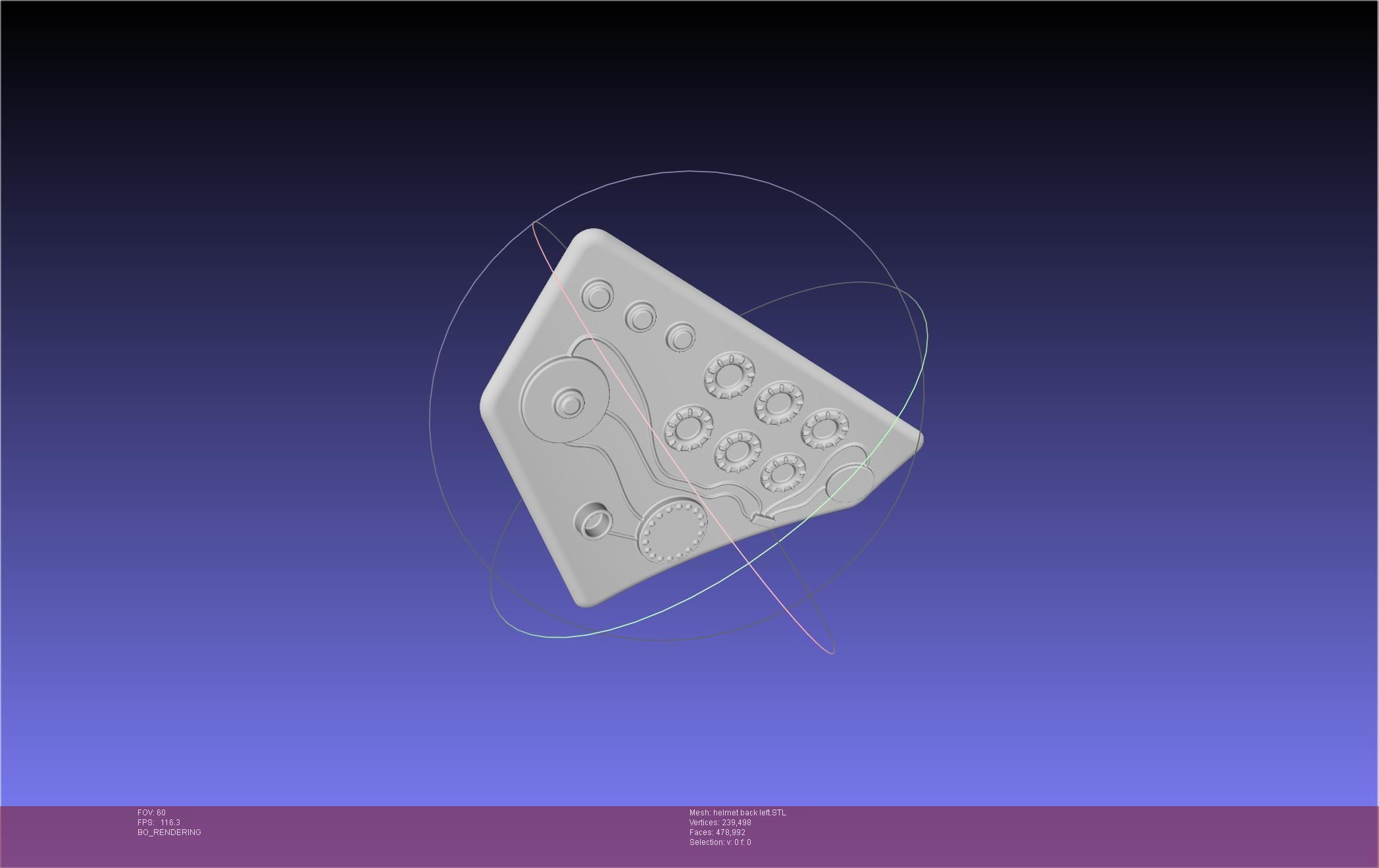 ALIEN Spacesuit Helmet Back Insert 3D print model_27