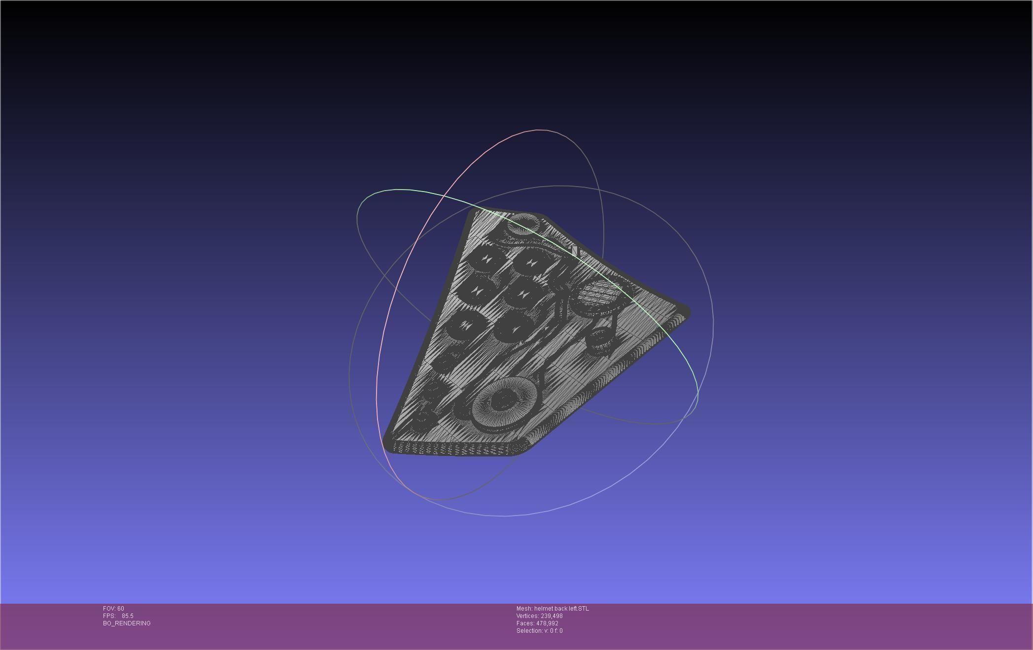 ALIEN Spacesuit Helmet Back Insert 3D print model_33