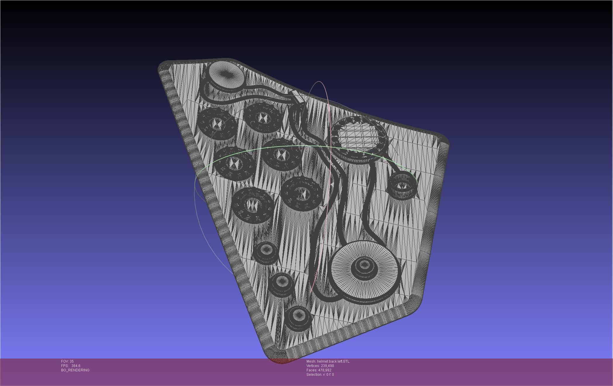 ALIEN Spacesuit Helmet Back Insert 3D print model_64