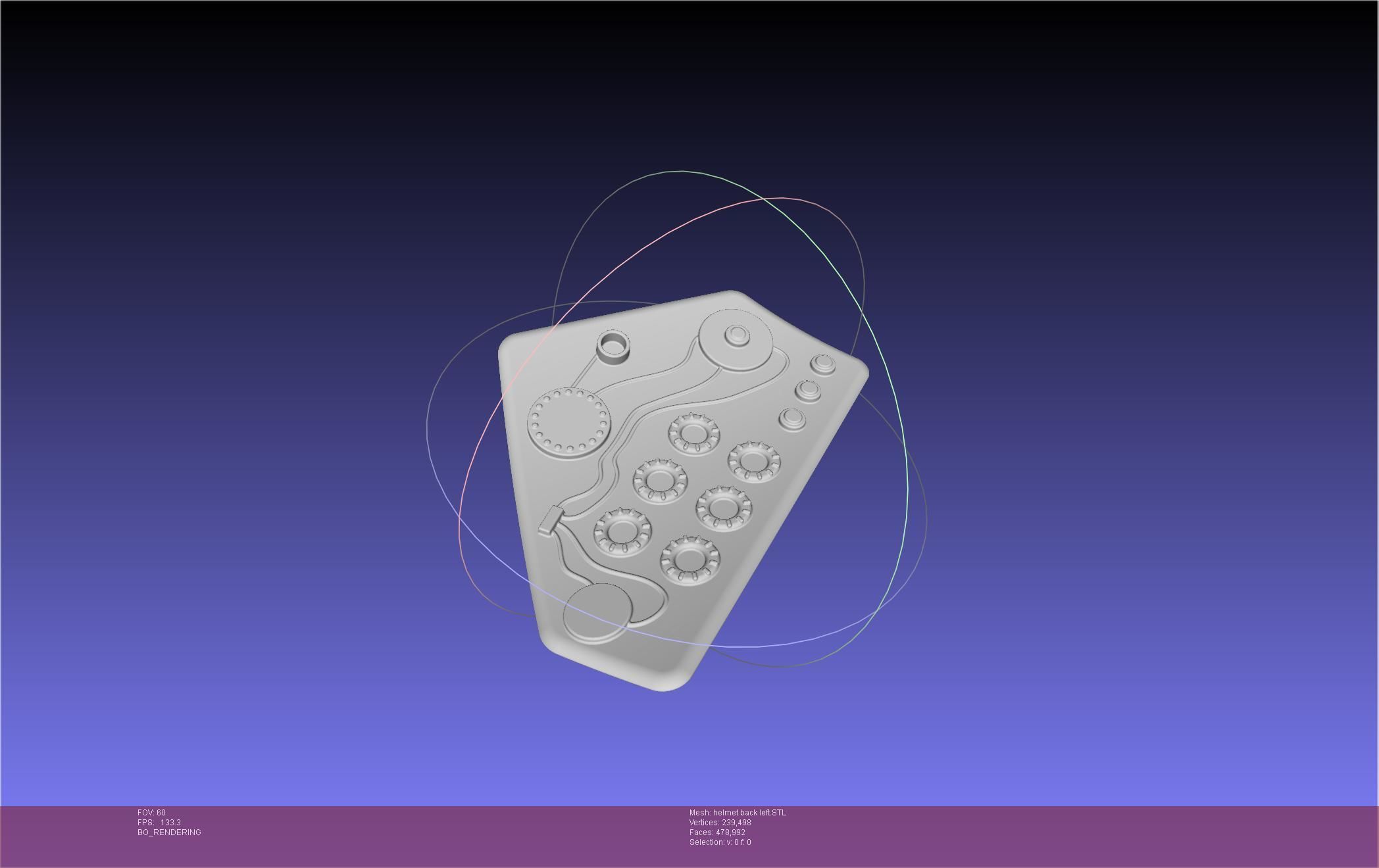 ALIEN Spacesuit Helmet Back Insert 3D print model_4