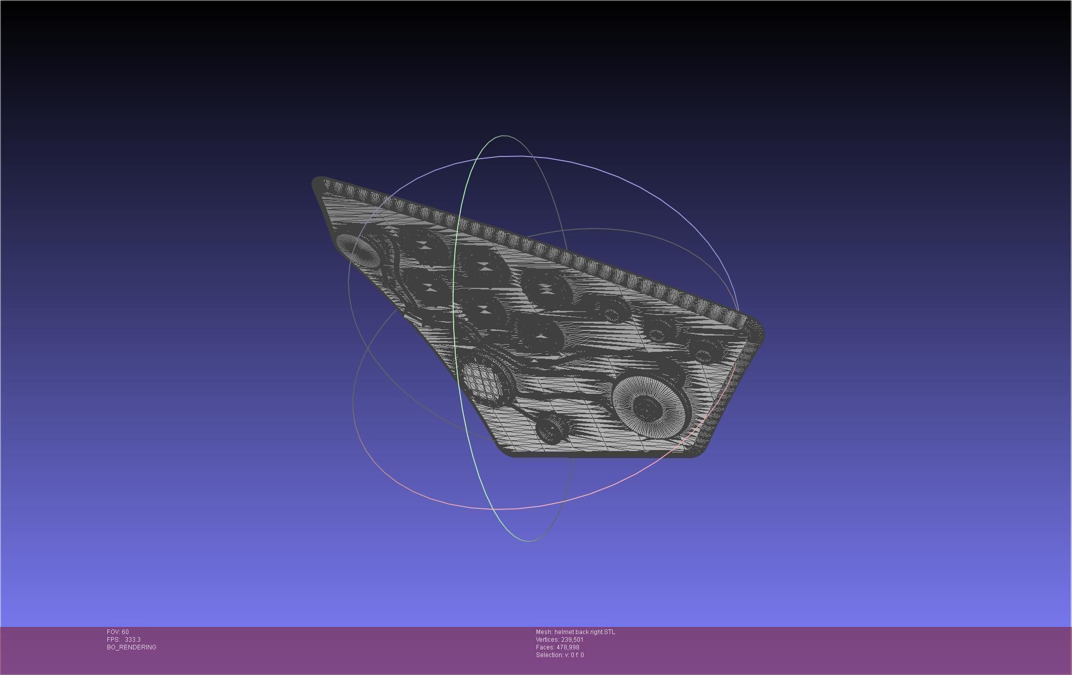 ALIEN Spacesuit Helmet Back Insert 3D print model_81