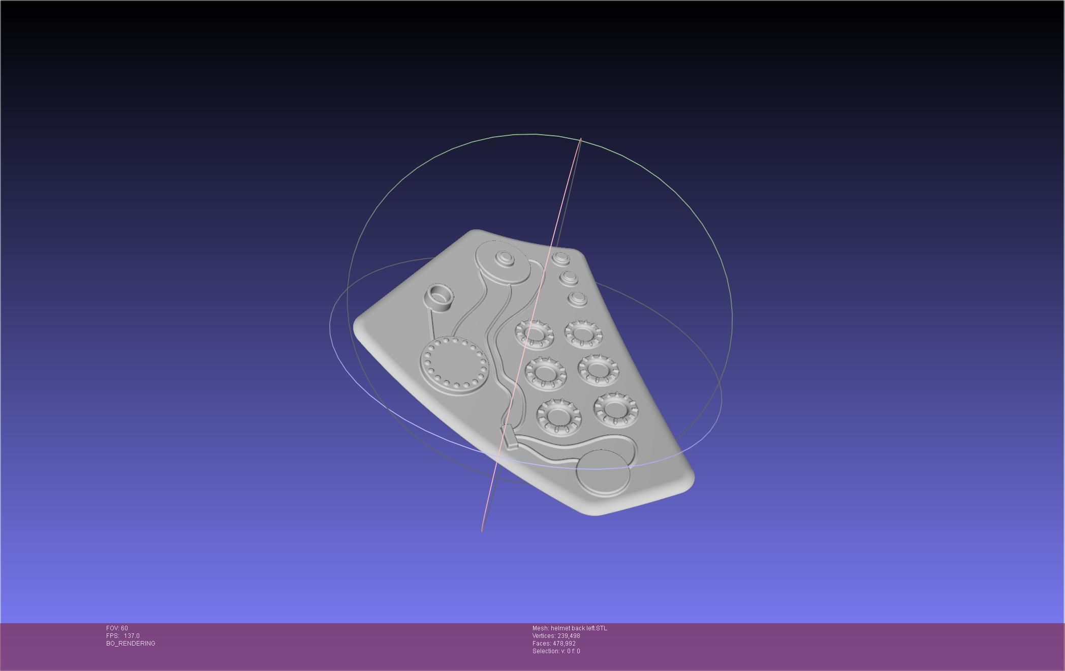 ALIEN Spacesuit Helmet Back Insert 3D print model_5