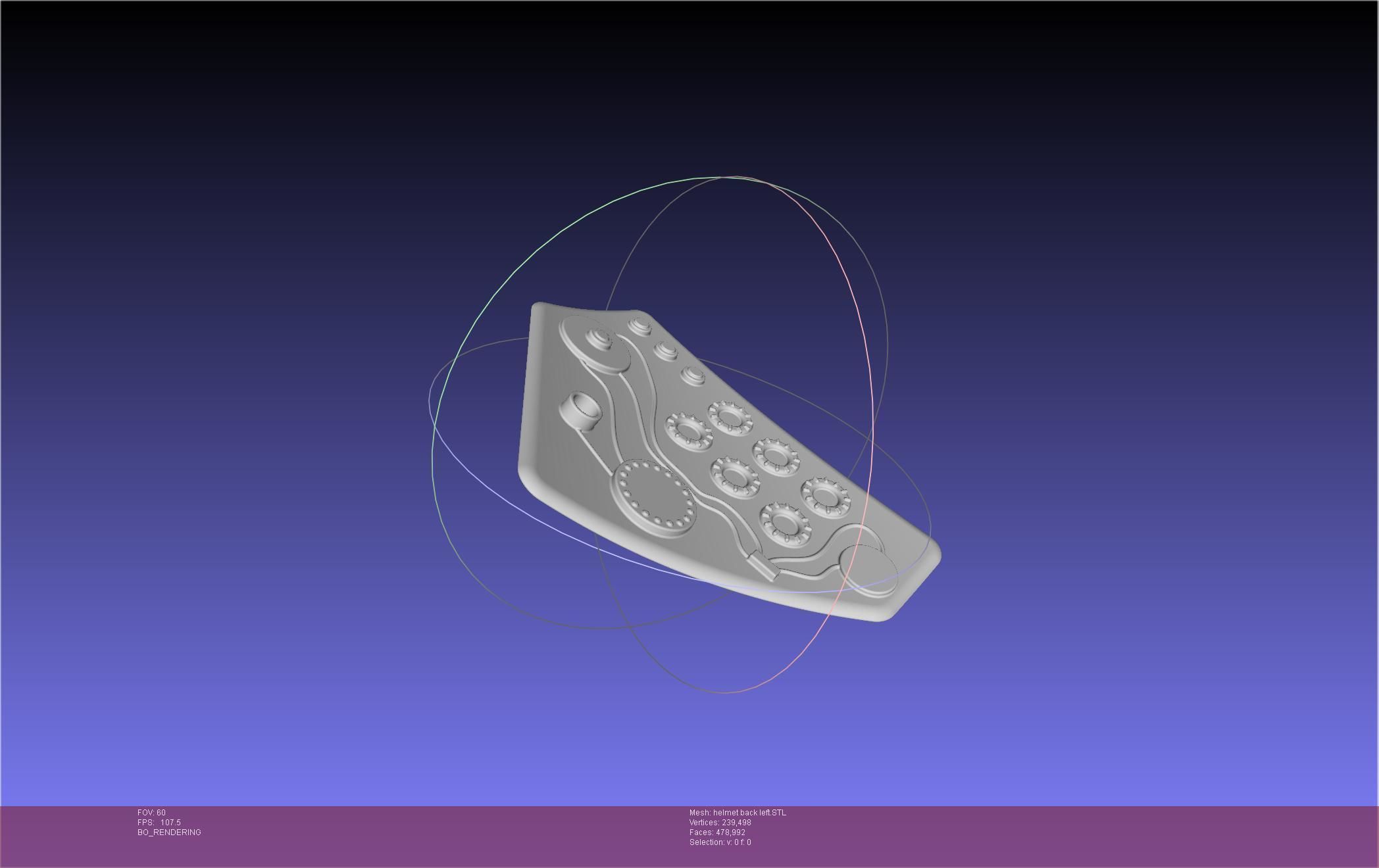 ALIEN Spacesuit Helmet Back Insert 3D print model_25