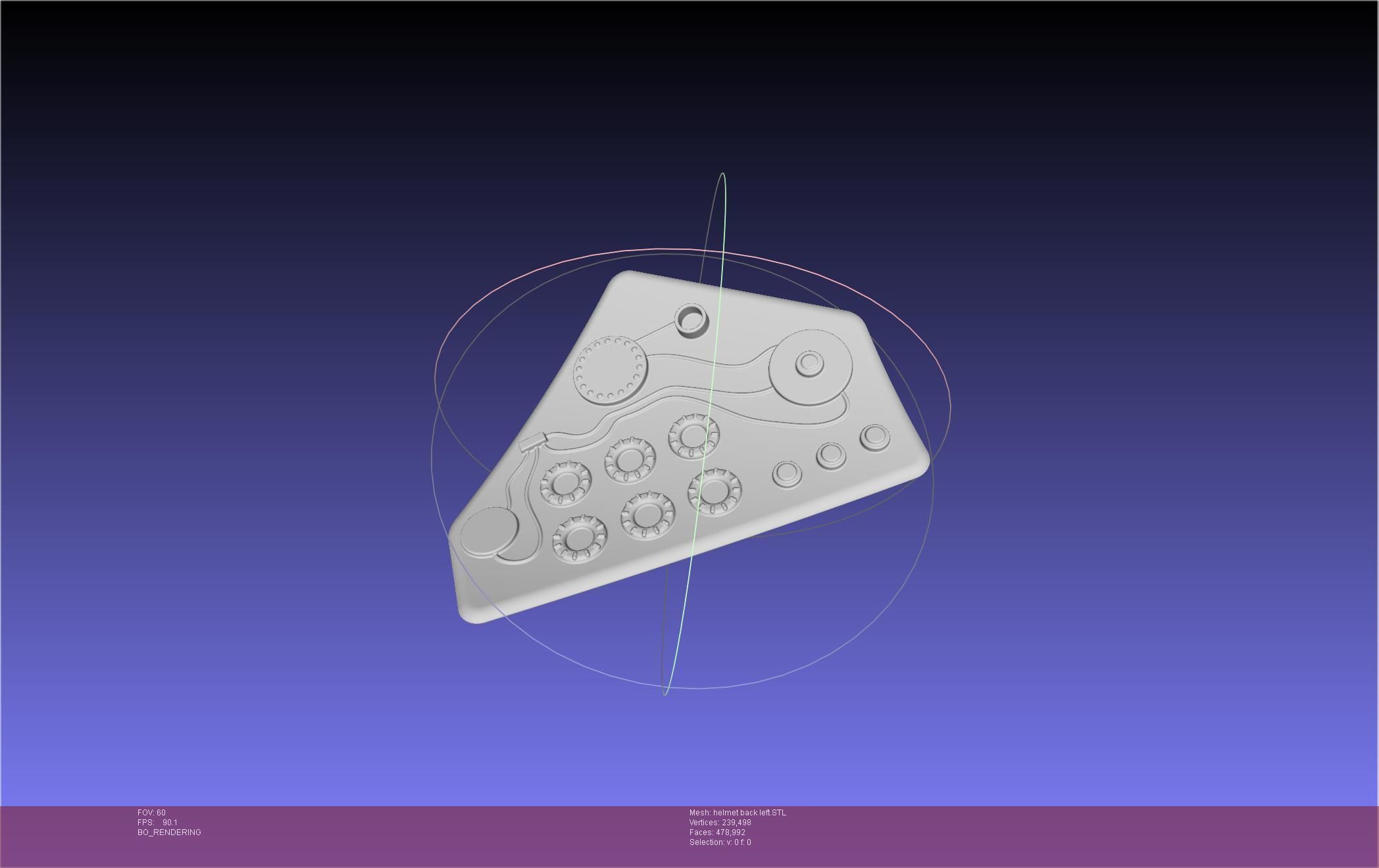 ALIEN Spacesuit Helmet Back Insert 3D print model_3