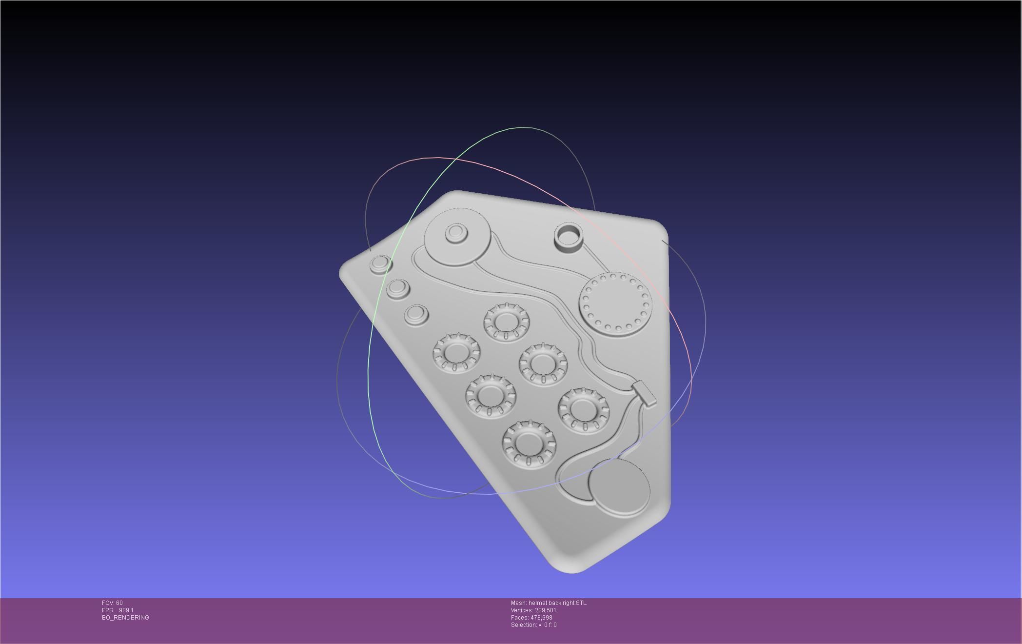 ALIEN Spacesuit Helmet Back Insert 3D print model_93