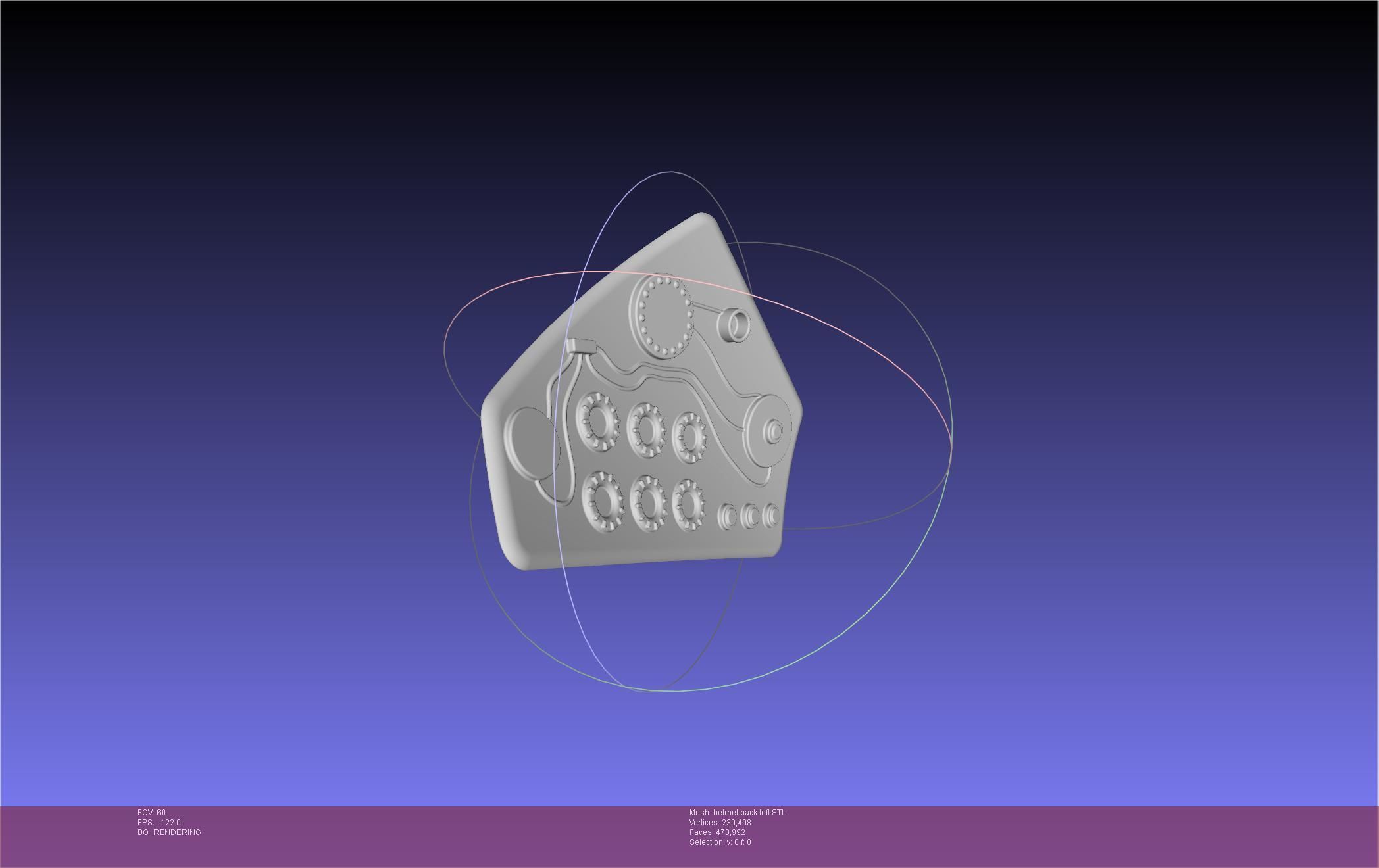 ALIEN Spacesuit Helmet Back Insert 3D print model_11