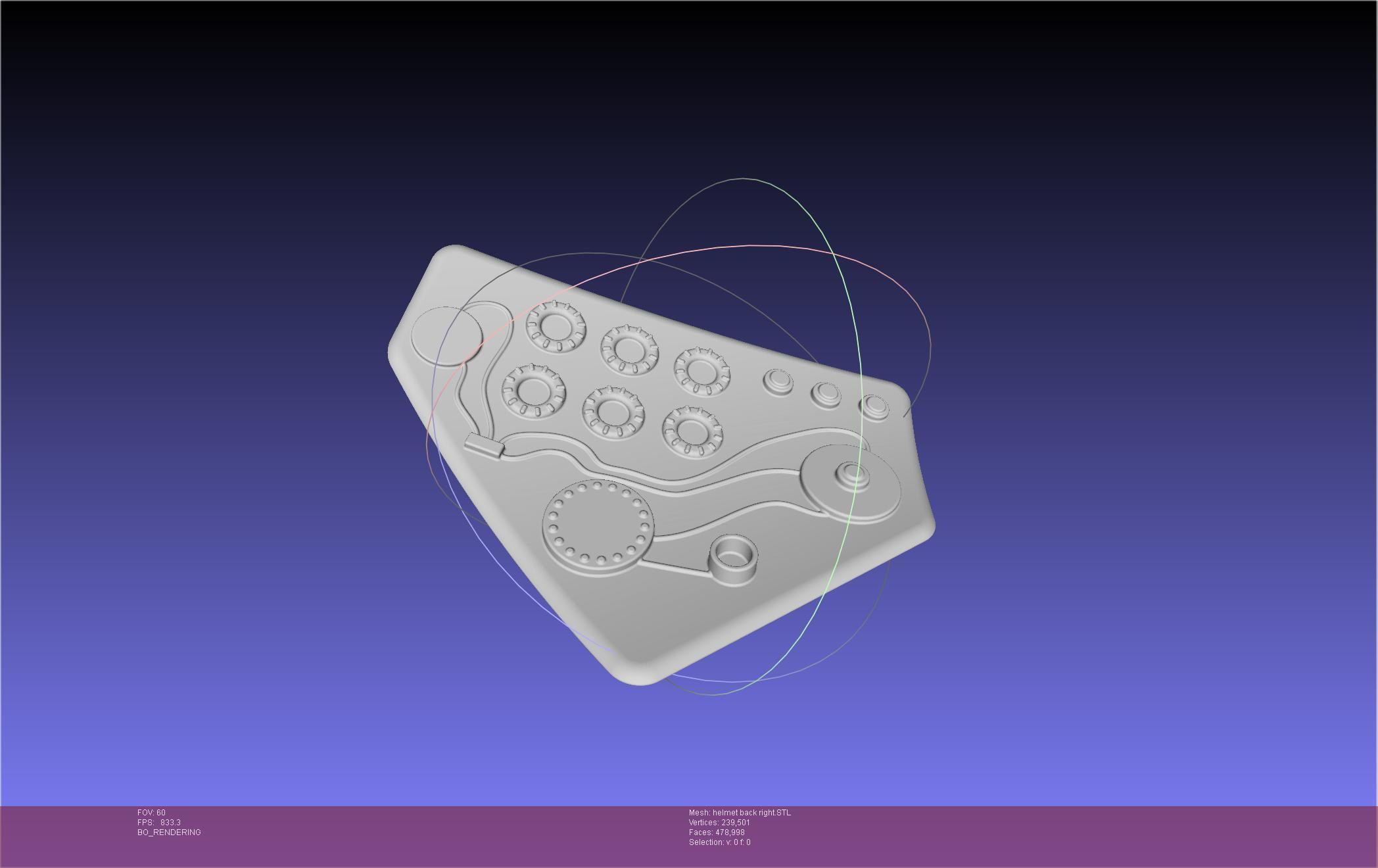 ALIEN Spacesuit Helmet Back Insert 3D print model_90