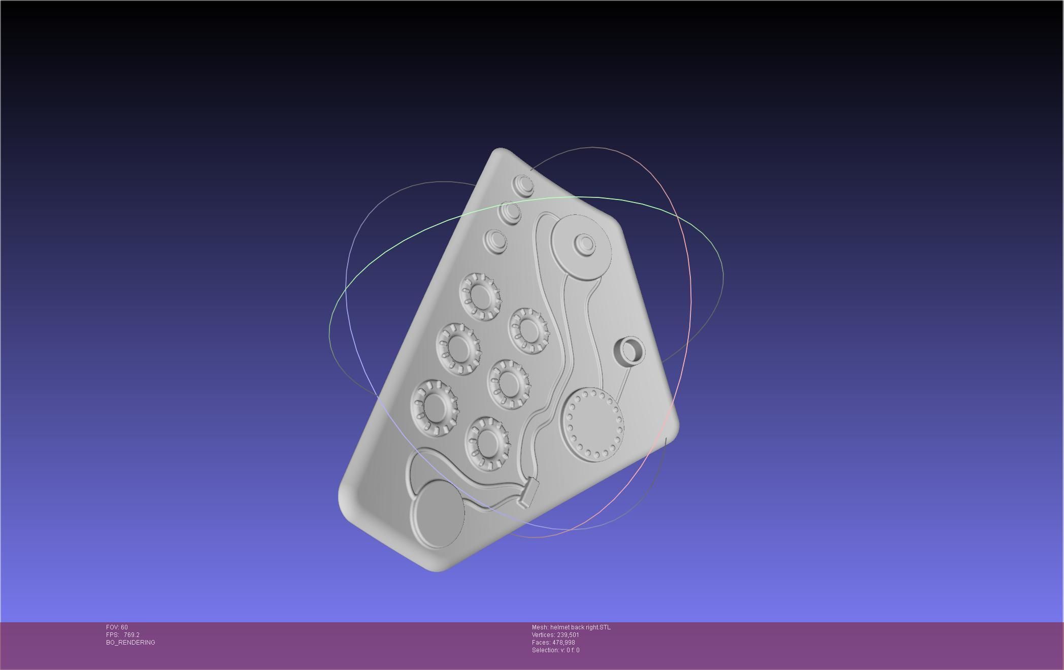 ALIEN Spacesuit Helmet Back Insert 3D print model_92