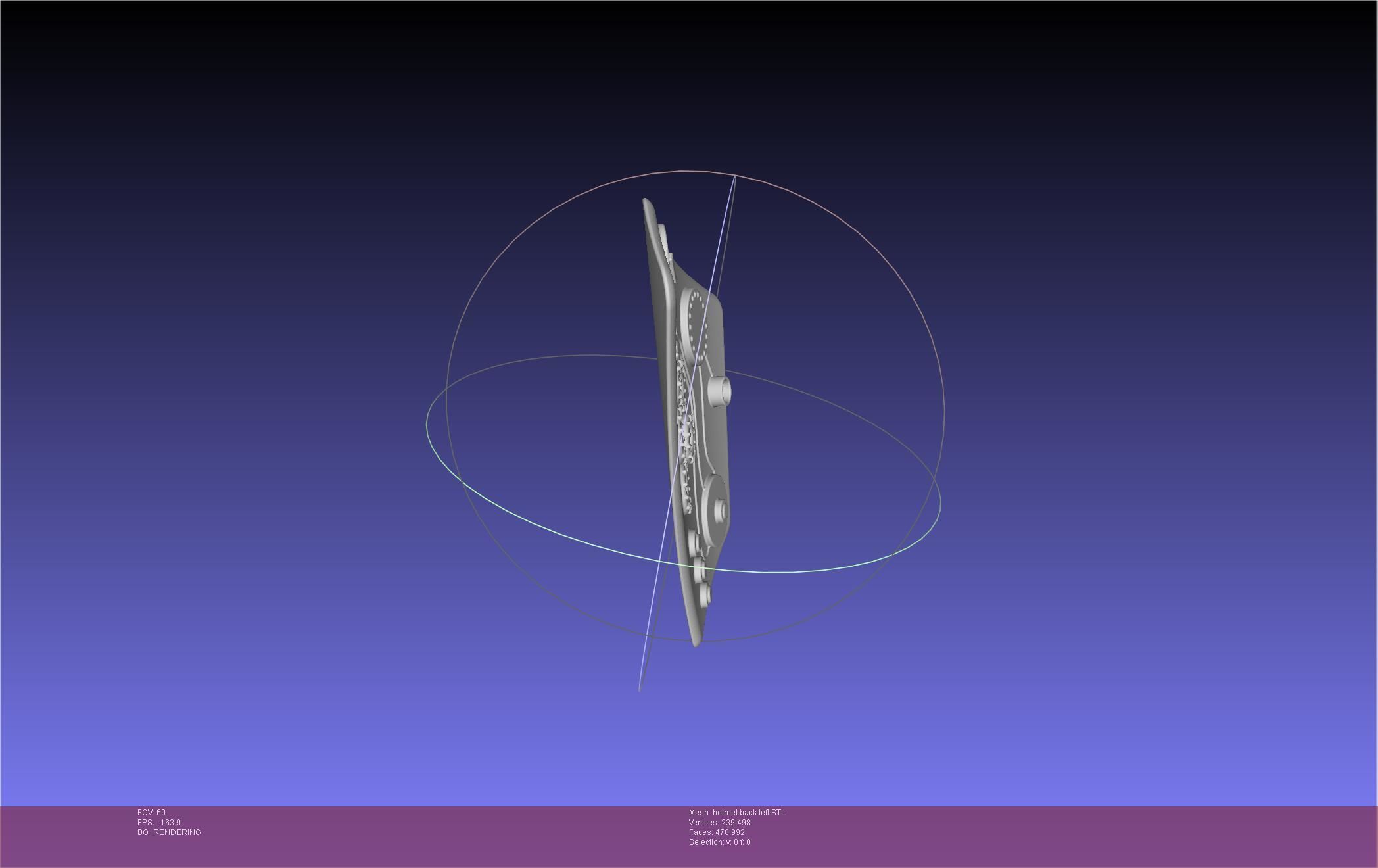 ALIEN Spacesuit Helmet Back Insert 3D print model_22