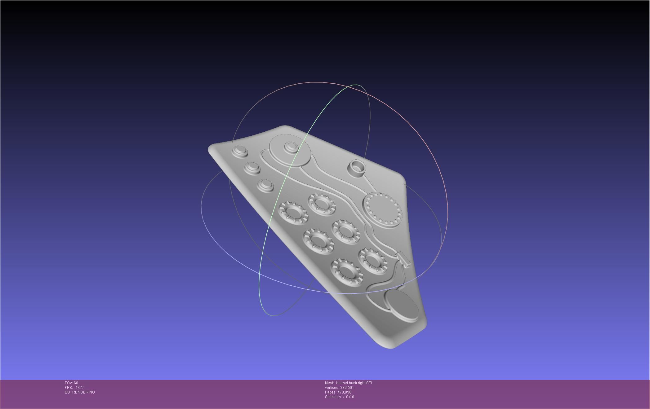 ALIEN Spacesuit Helmet Back Insert 3D print model_73