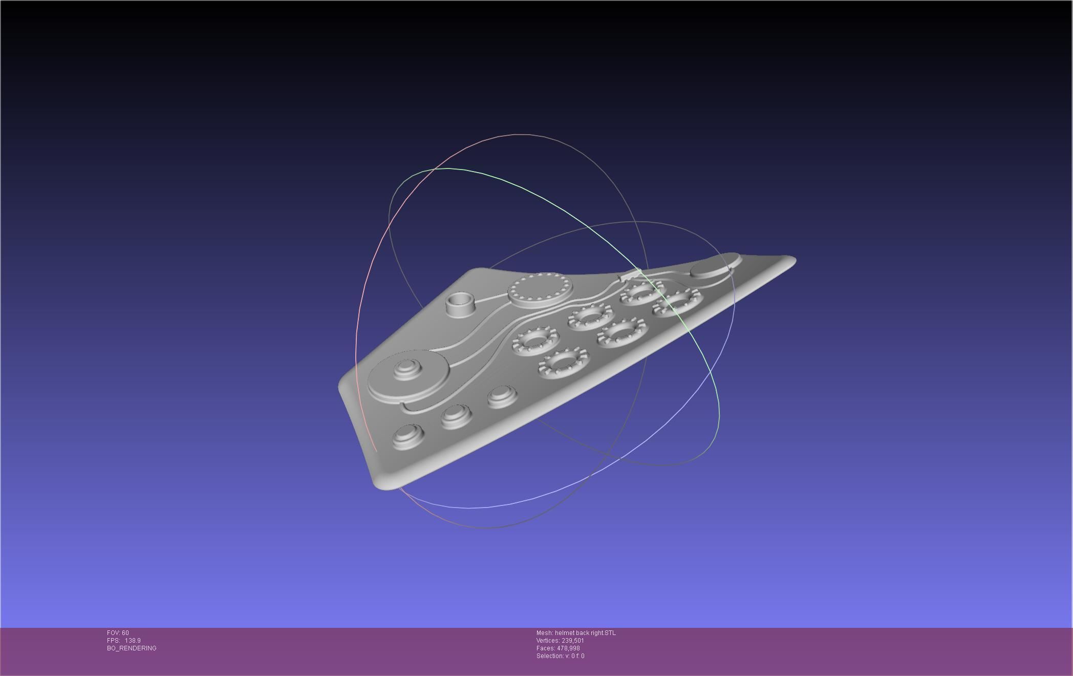 ALIEN Spacesuit Helmet Back Insert 3D print model_71