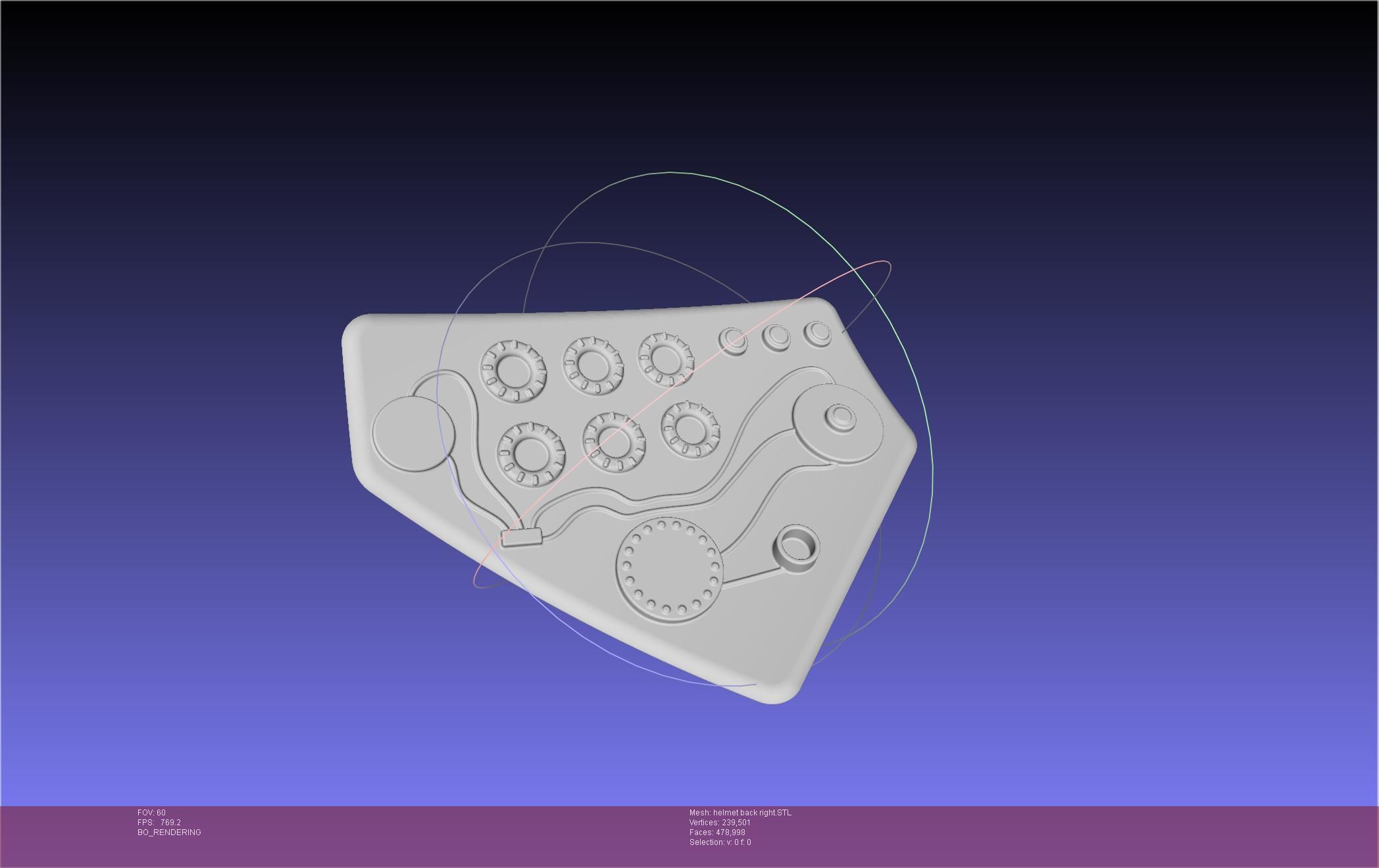 ALIEN Spacesuit Helmet Back Insert 3D print model_91