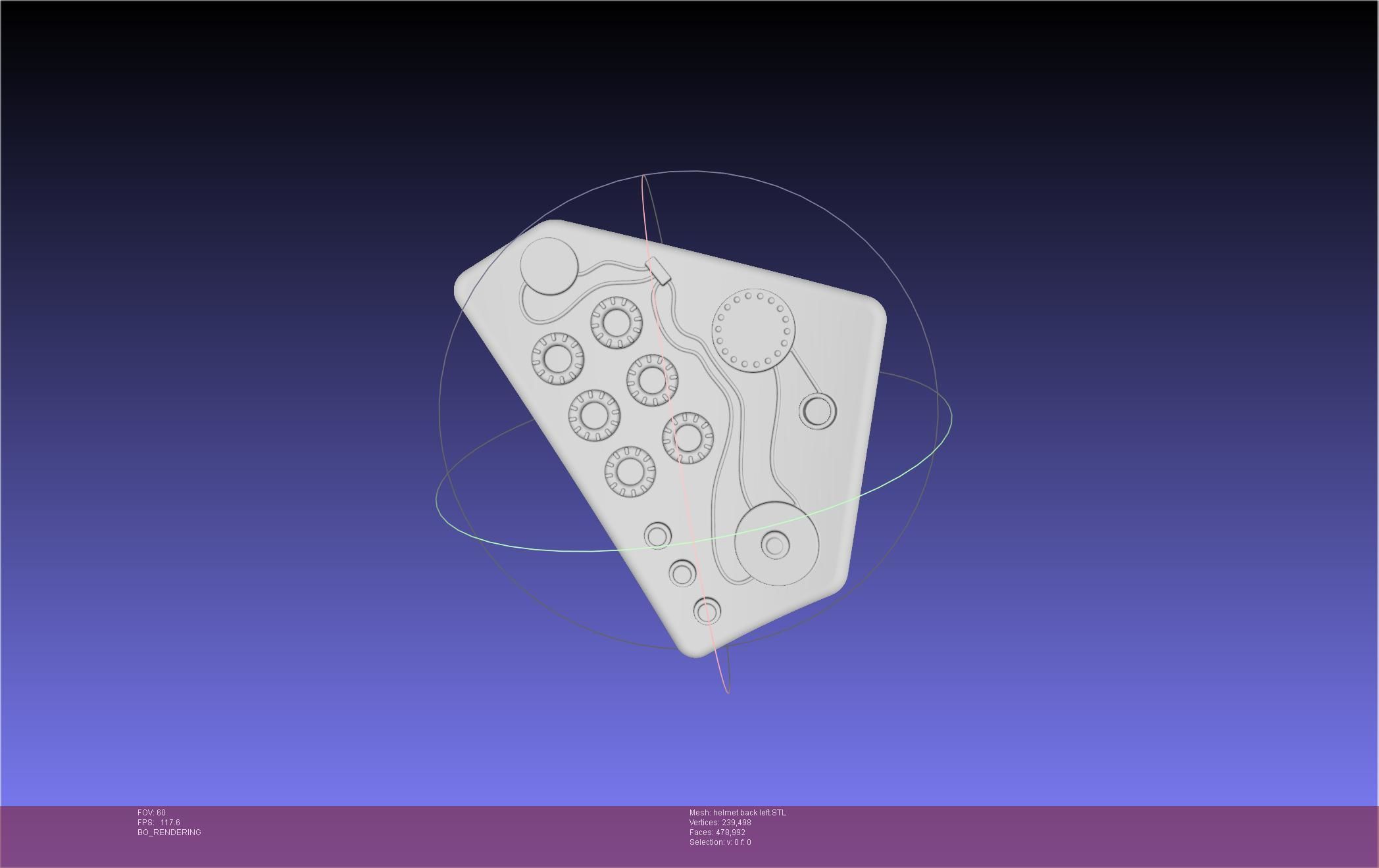 ALIEN Spacesuit Helmet Back Insert 3D print model_21