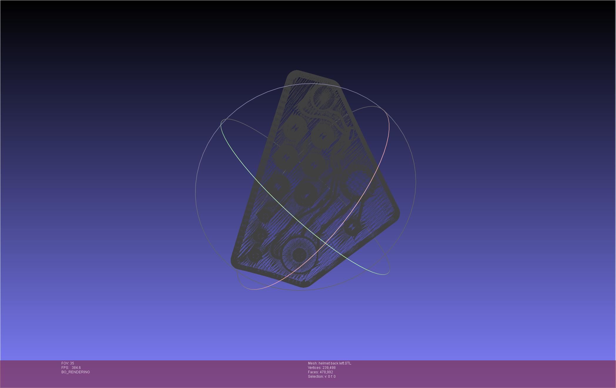 ALIEN Spacesuit Helmet Back Insert 3D print model_54