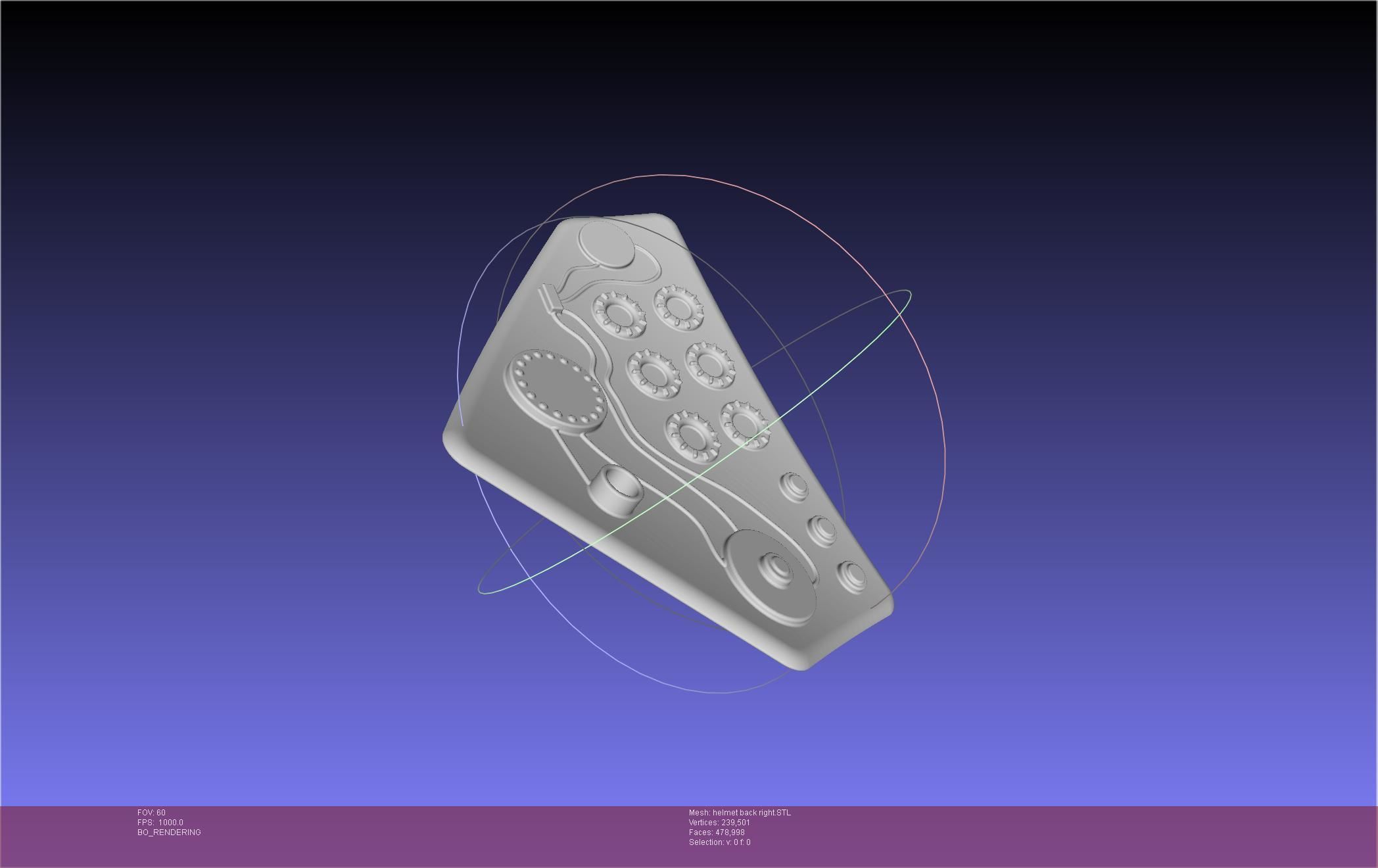 ALIEN Spacesuit Helmet Back Insert 3D print model_97