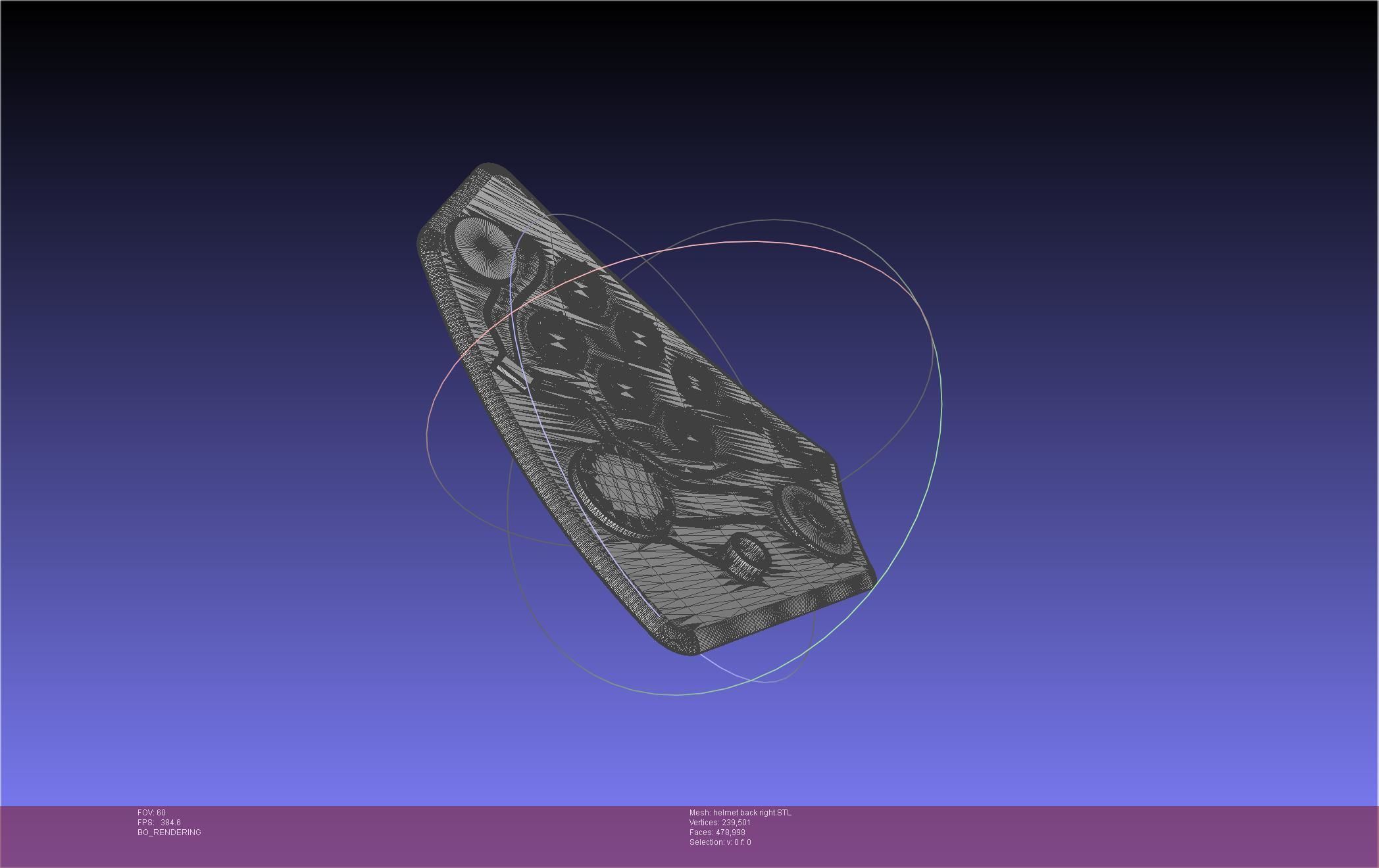 ALIEN Spacesuit Helmet Back Insert 3D print model_82