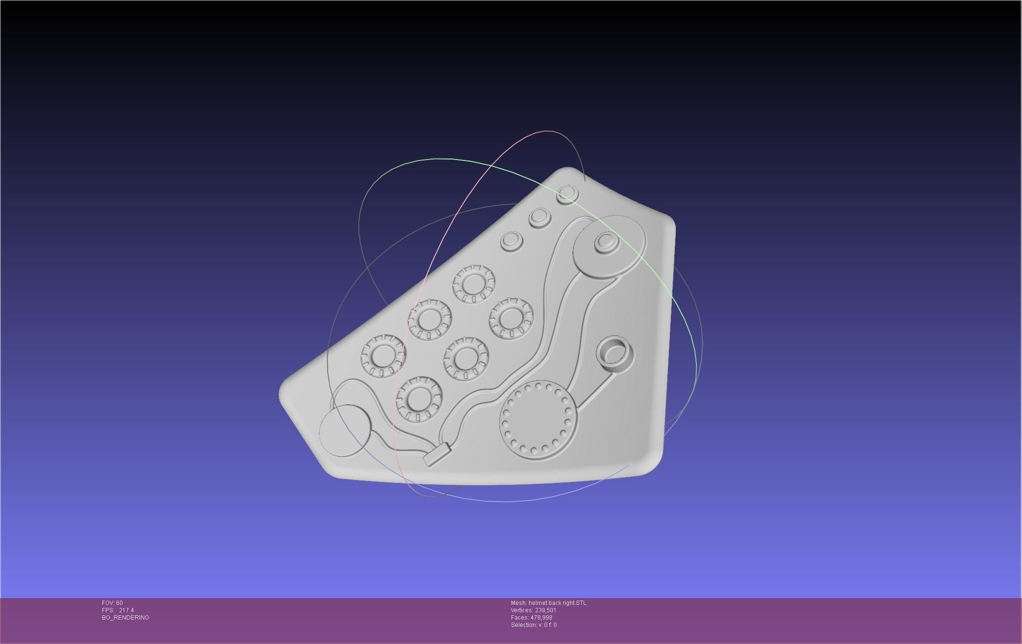 ALIEN Spacesuit Helmet Back Insert 3D print model_74