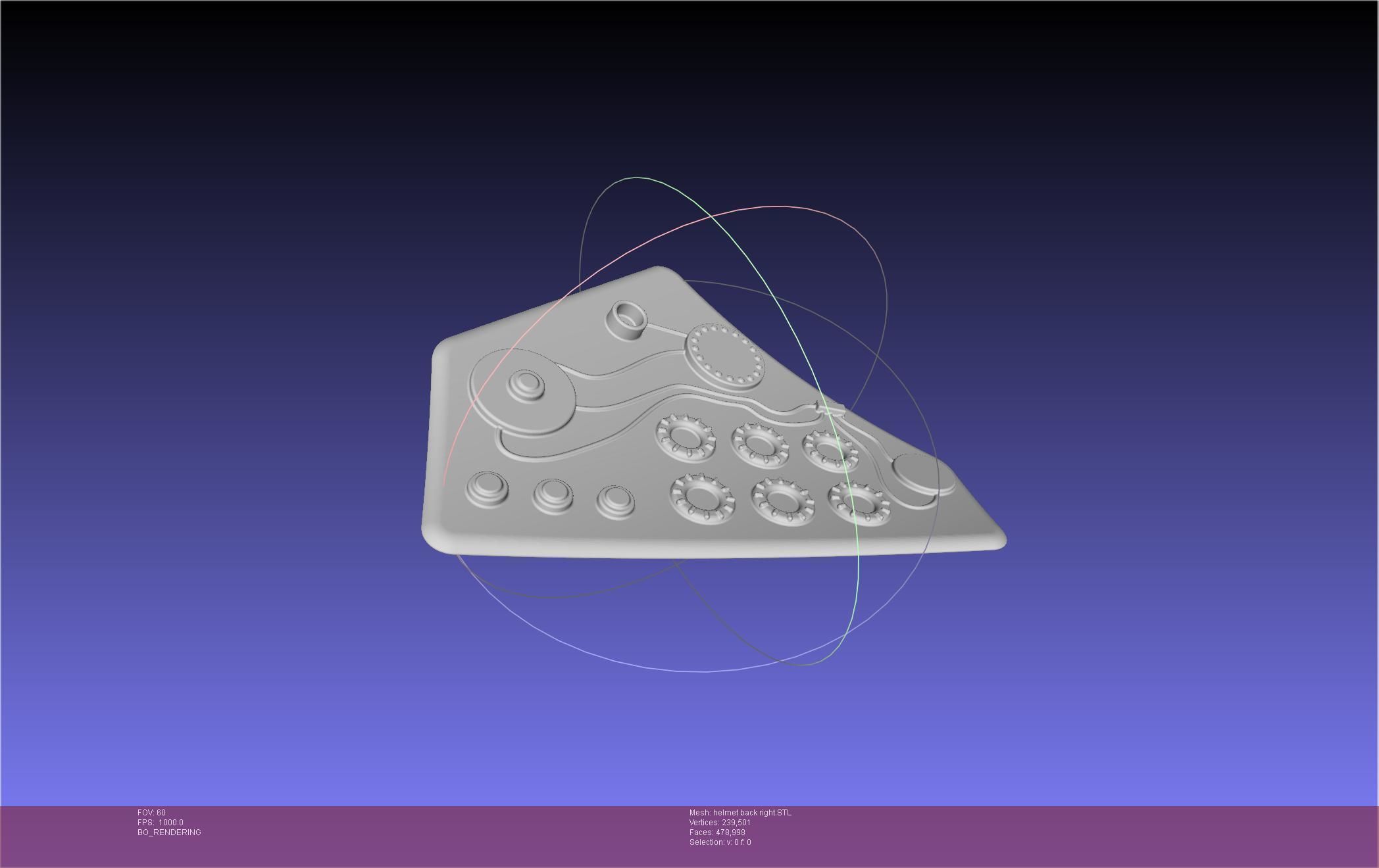 ALIEN Spacesuit Helmet Back Insert 3D print model_94