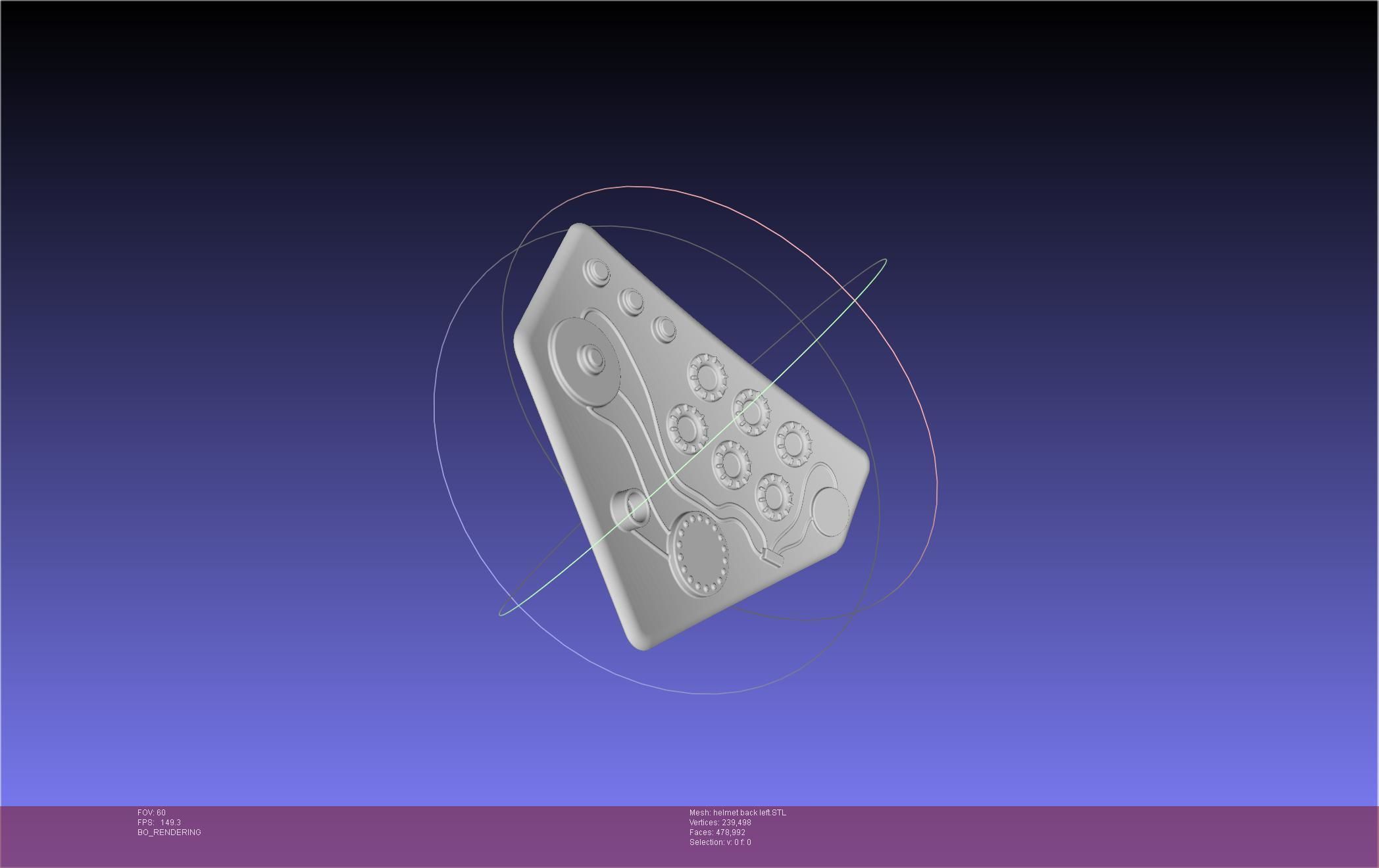 ALIEN Spacesuit Helmet Back Insert 3D print model_26