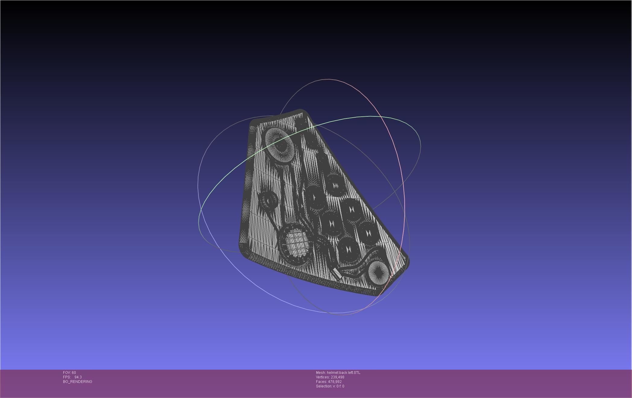 ALIEN Spacesuit Helmet Back Insert 3D print model_43